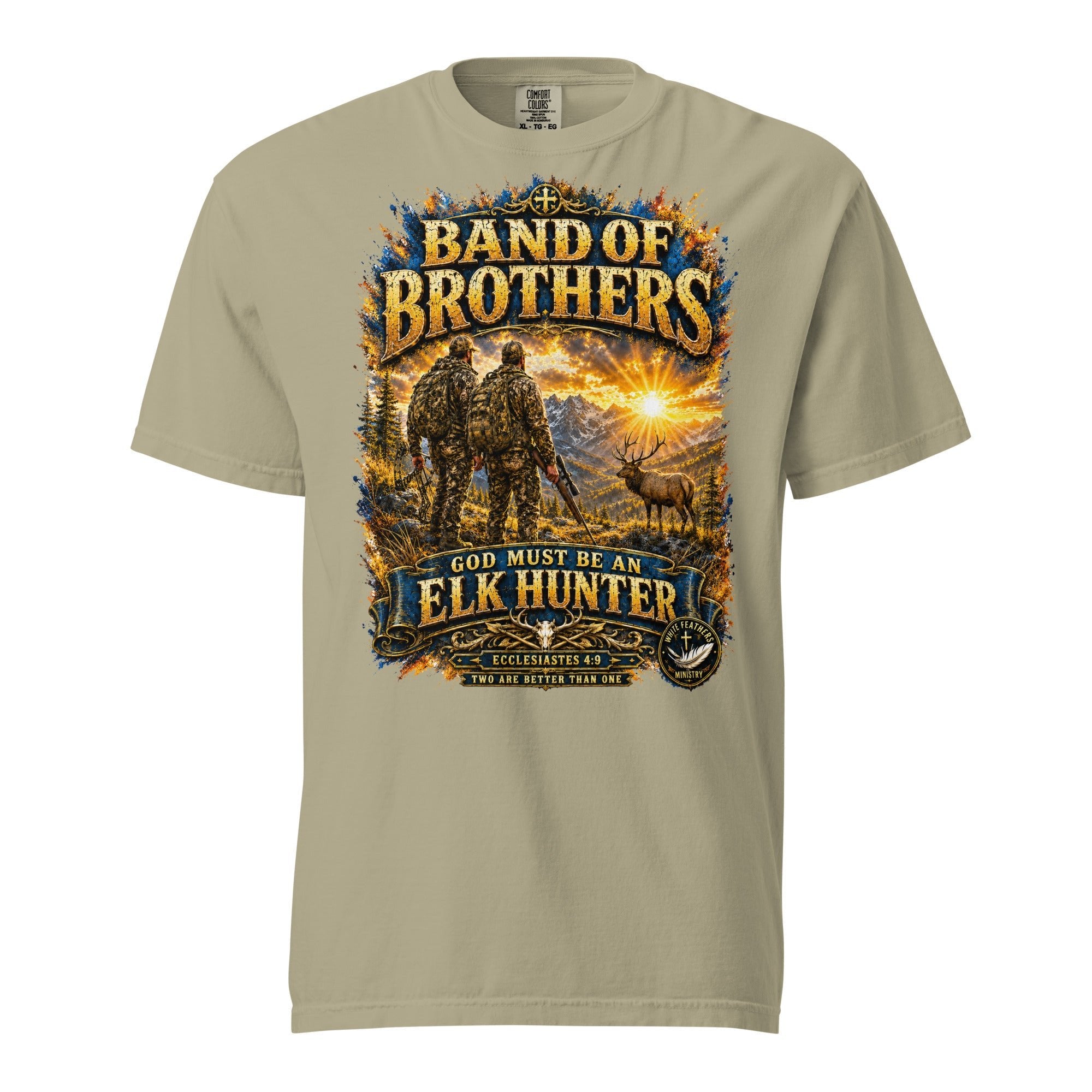 Band of Brothers Elk Hunting Unisex T-Shirt - The White Feathers Ministry