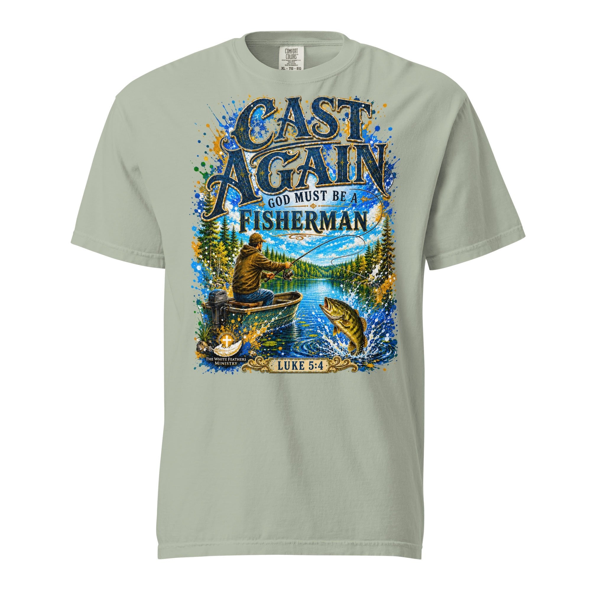 Cast Again Unisex Fishing T-Shirt - The White Feathers Ministry