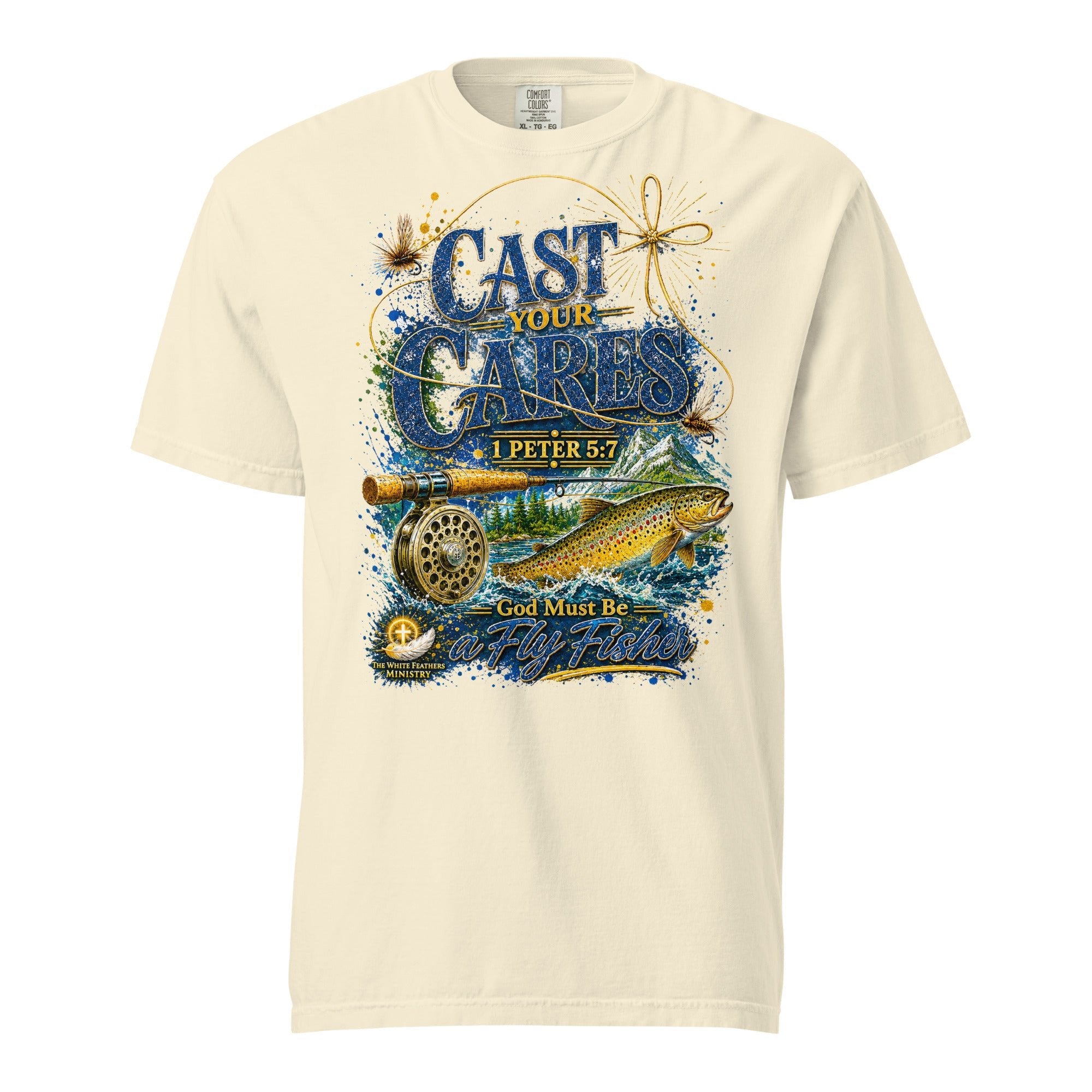 Cast Your Cares Fishing Unisex T-Shirt - The White Feathers Ministry
