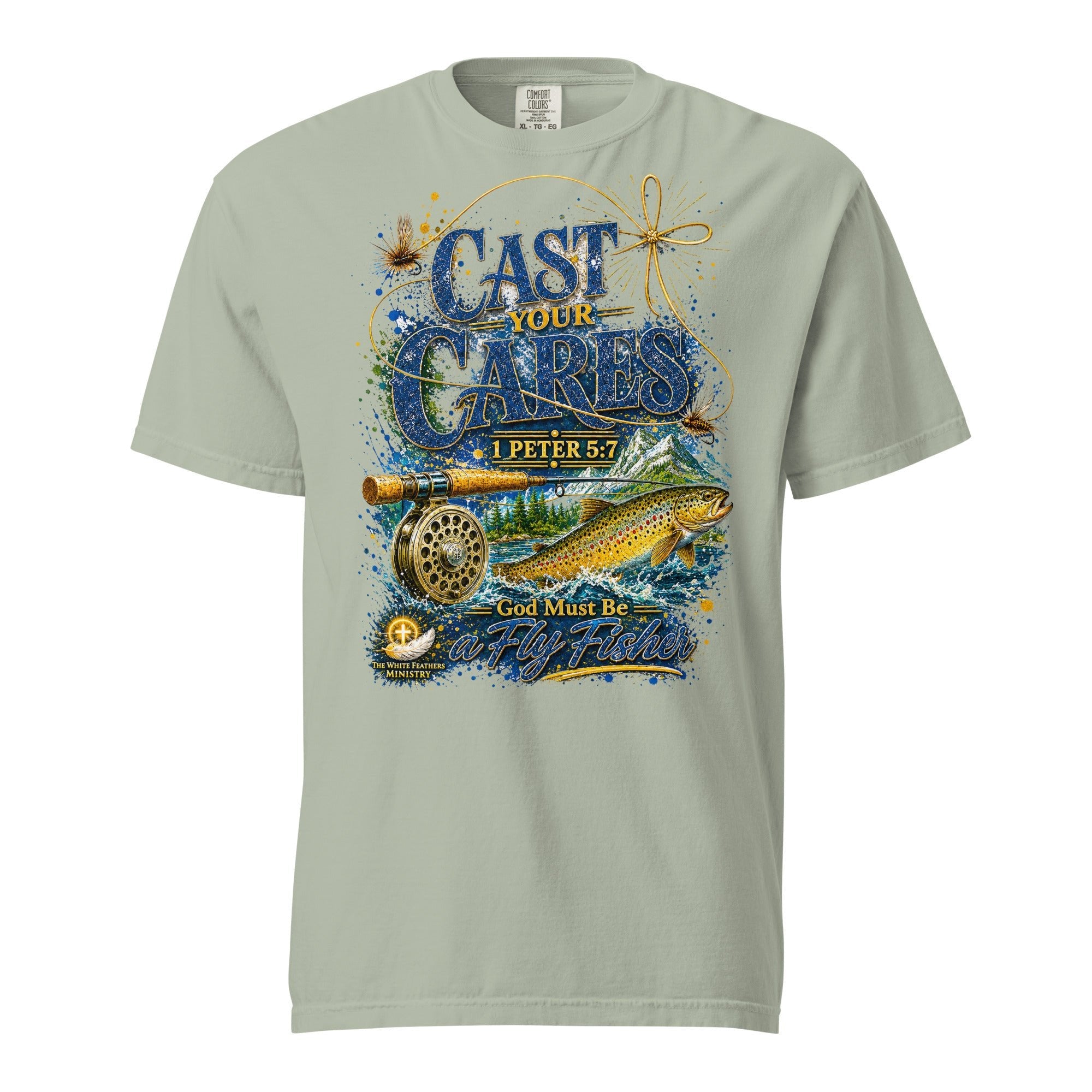 Cast Your Cares Fishing Unisex T-Shirt - The White Feathers Ministry