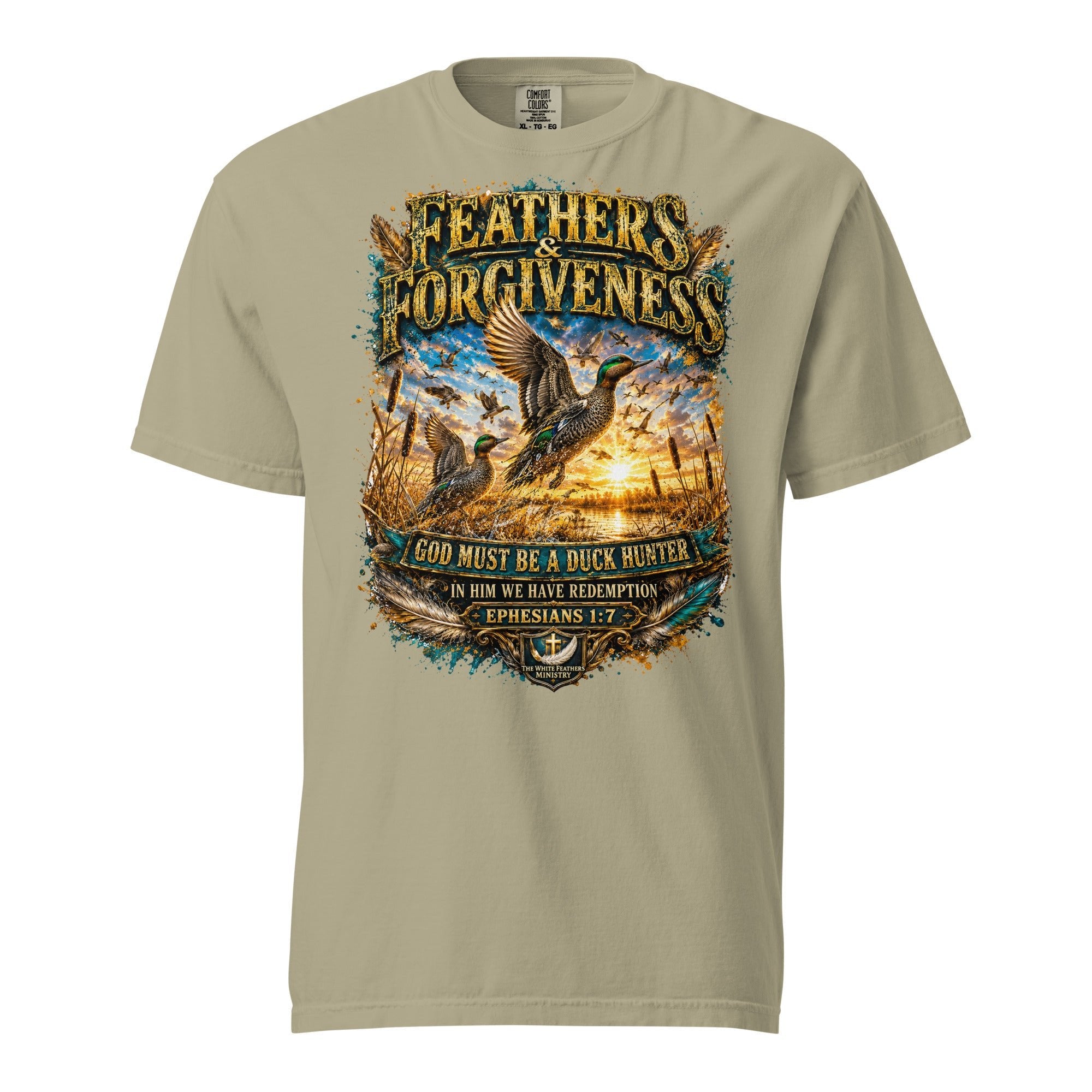 Feathers and Forgiveness Duck Hunter Unisex T-Shirt - The White Feathers Ministry