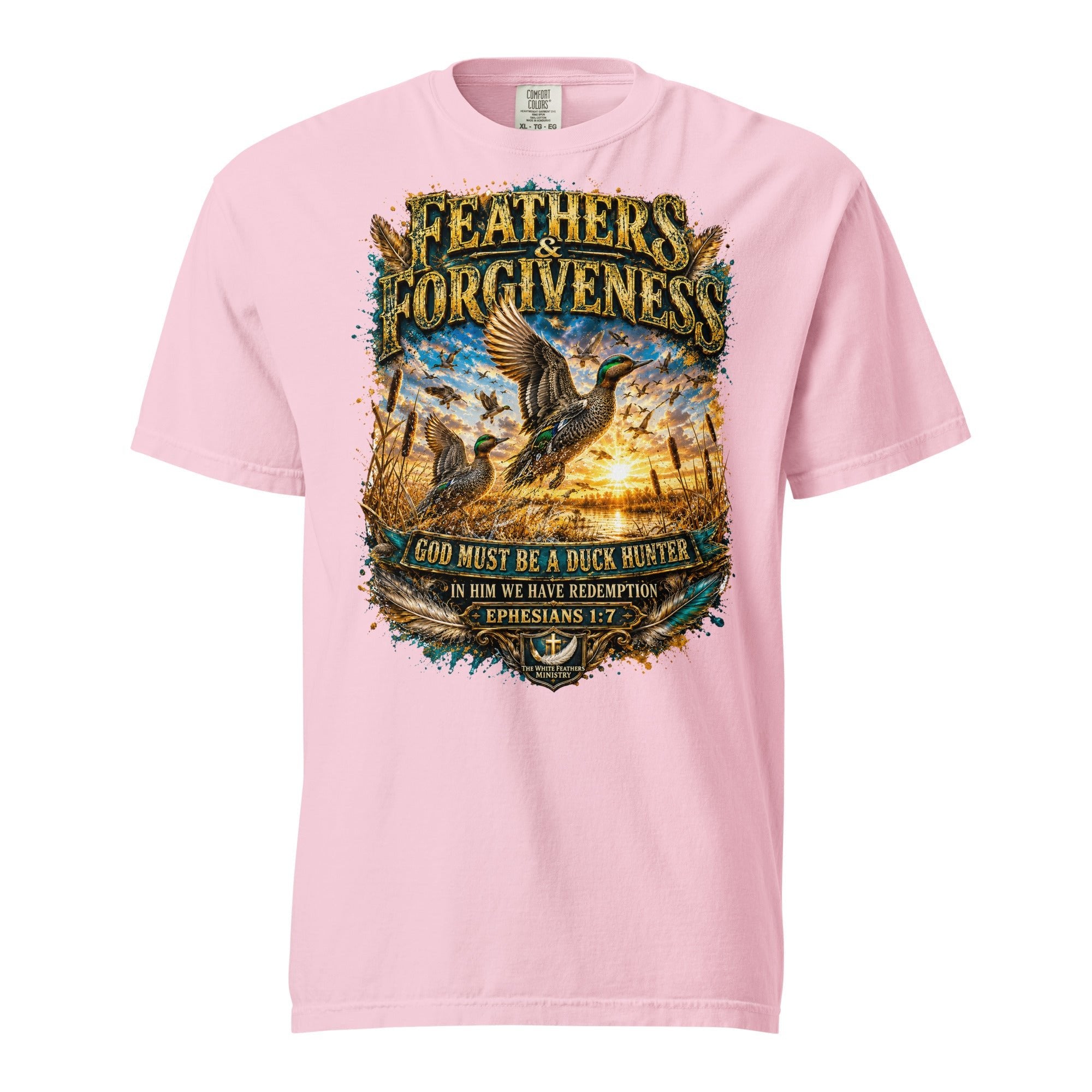 Feathers and Forgiveness Duck Hunter Unisex T-Shirt - The White Feathers Ministry