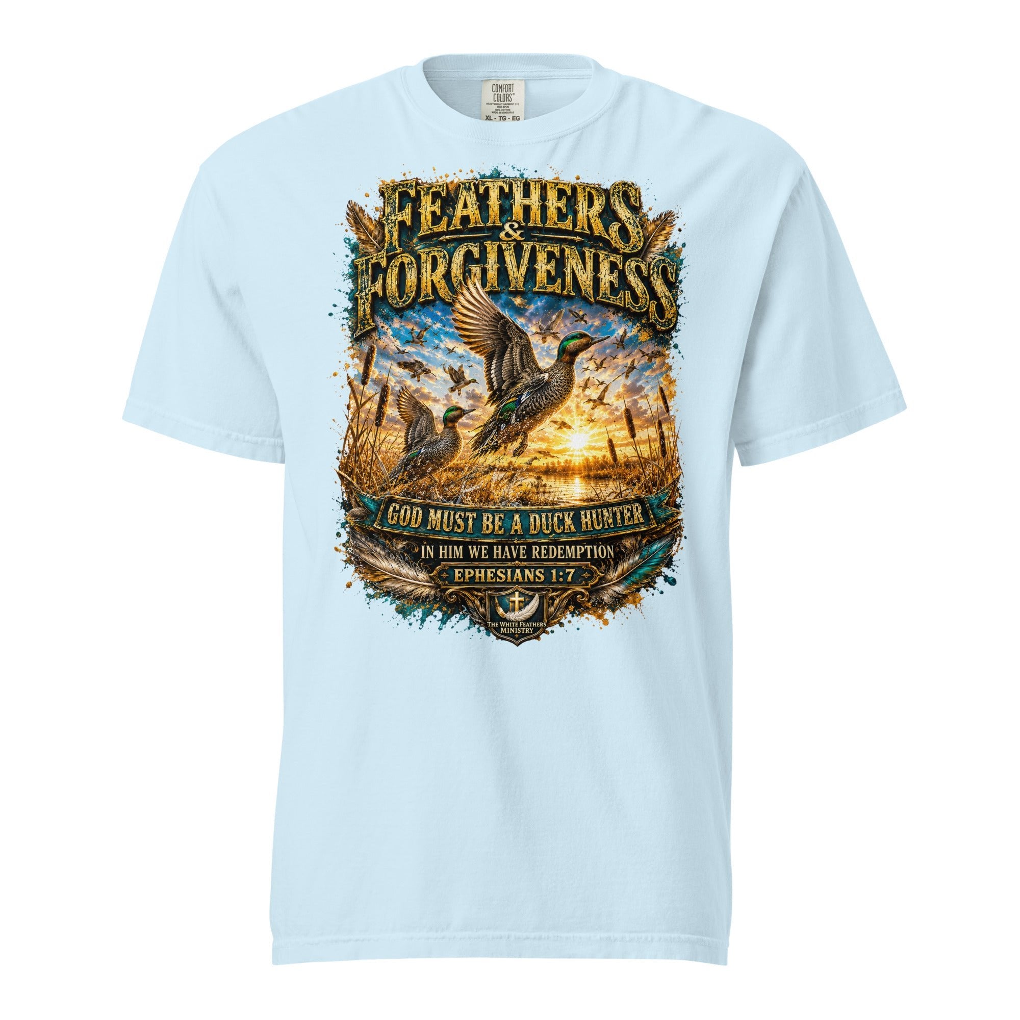 Feathers and Forgiveness Duck Hunter Unisex T-Shirt - The White Feathers Ministry