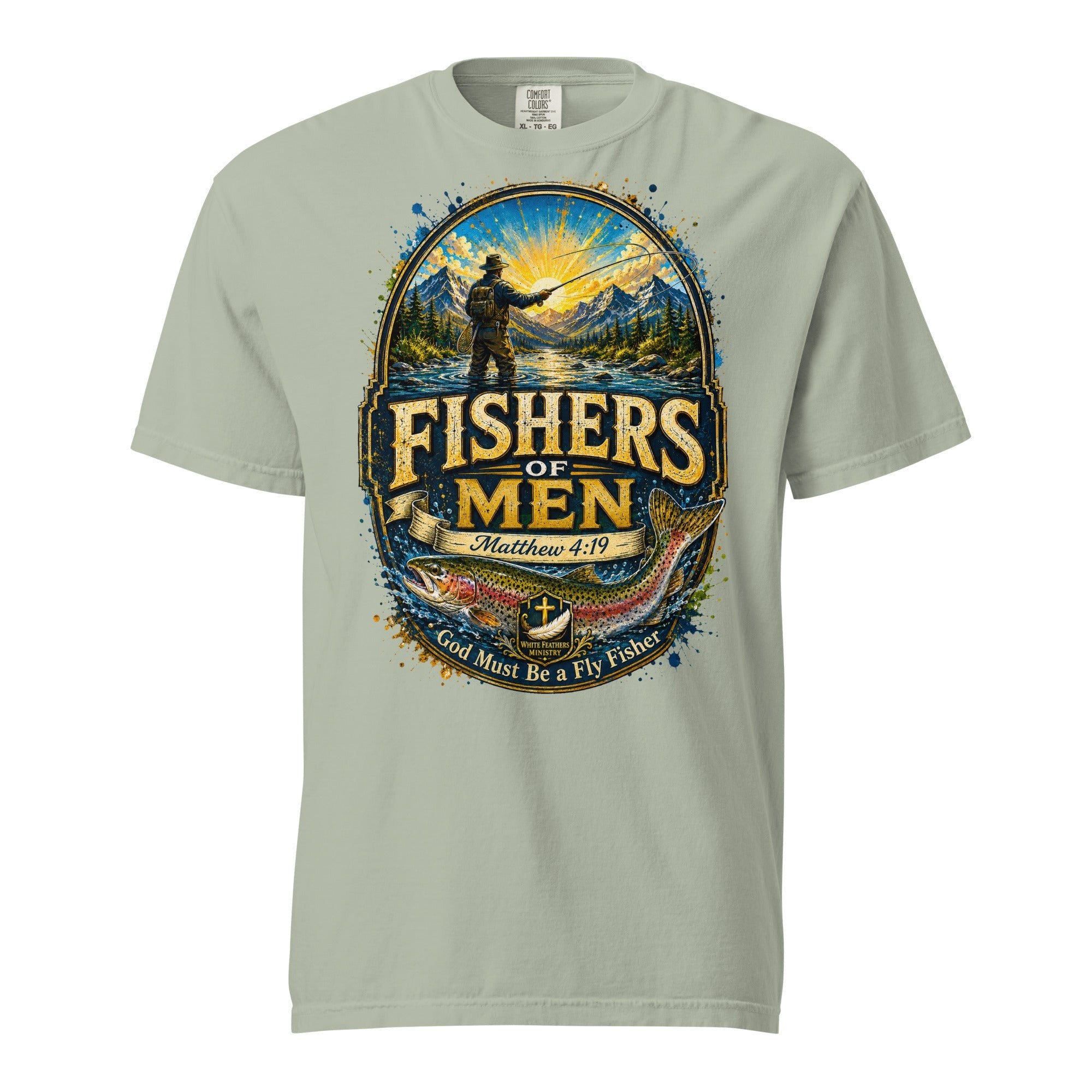 Fishers of Men Fly Fishing Unisex T-Shirt - The White Feathers Ministry