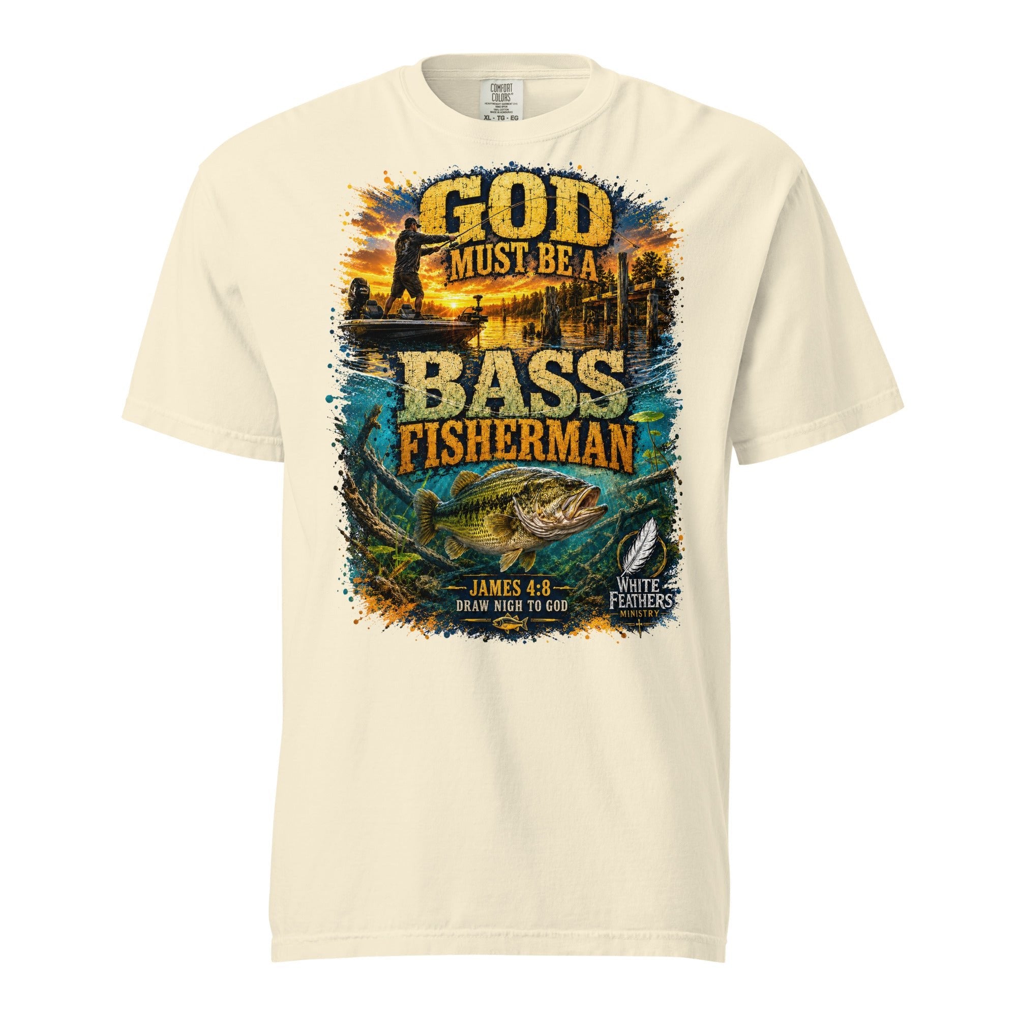 God Must Be a Bass Fisherman Unisex T-Shirt - The White Feathers Ministry