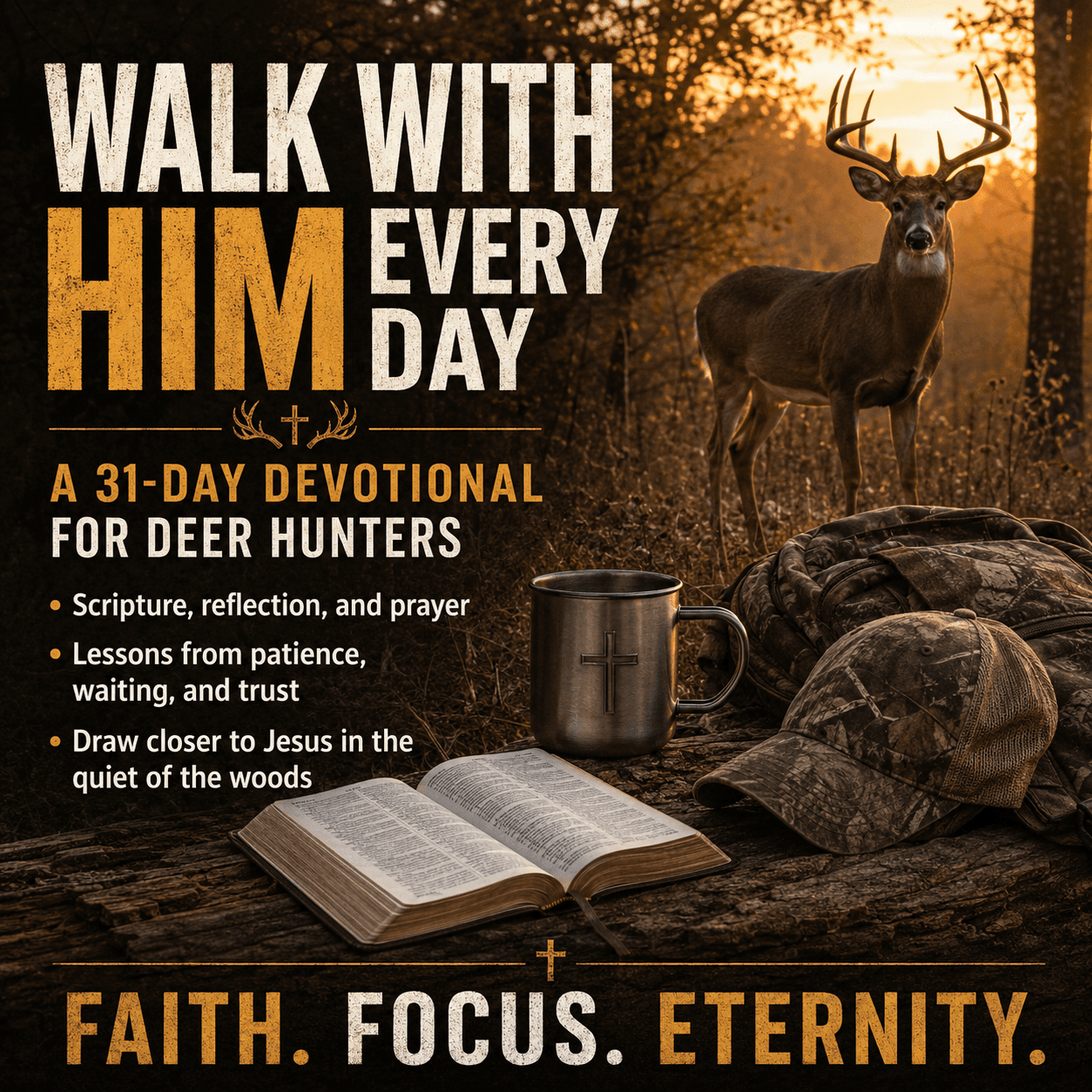 God Must Be a Deer Hunter Daily Devotional | 31 Day Devotional | Book - The White Feathers Ministry