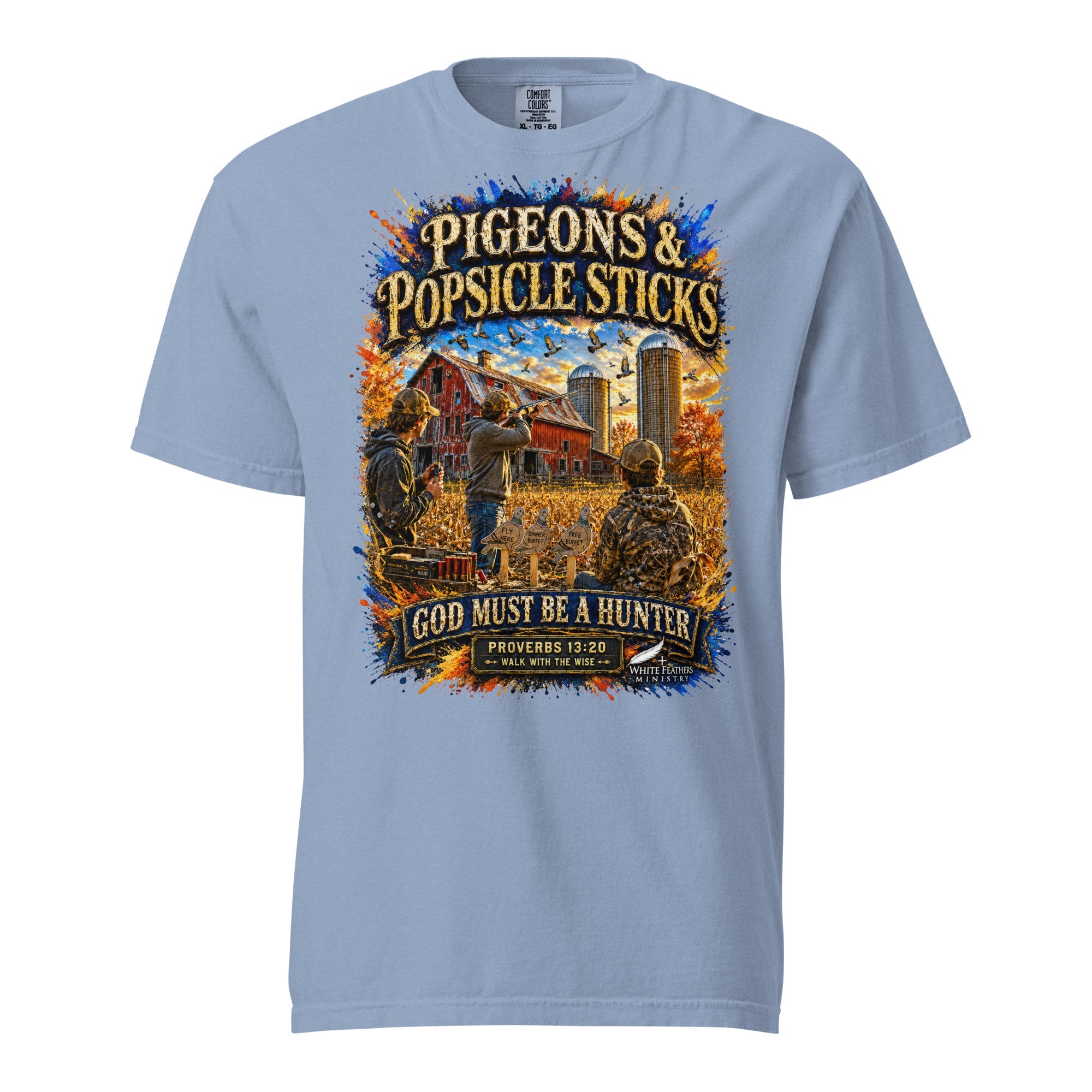 Pigeons and Popsicle Sticks Unisex T-Shirt - The White Feathers Ministry