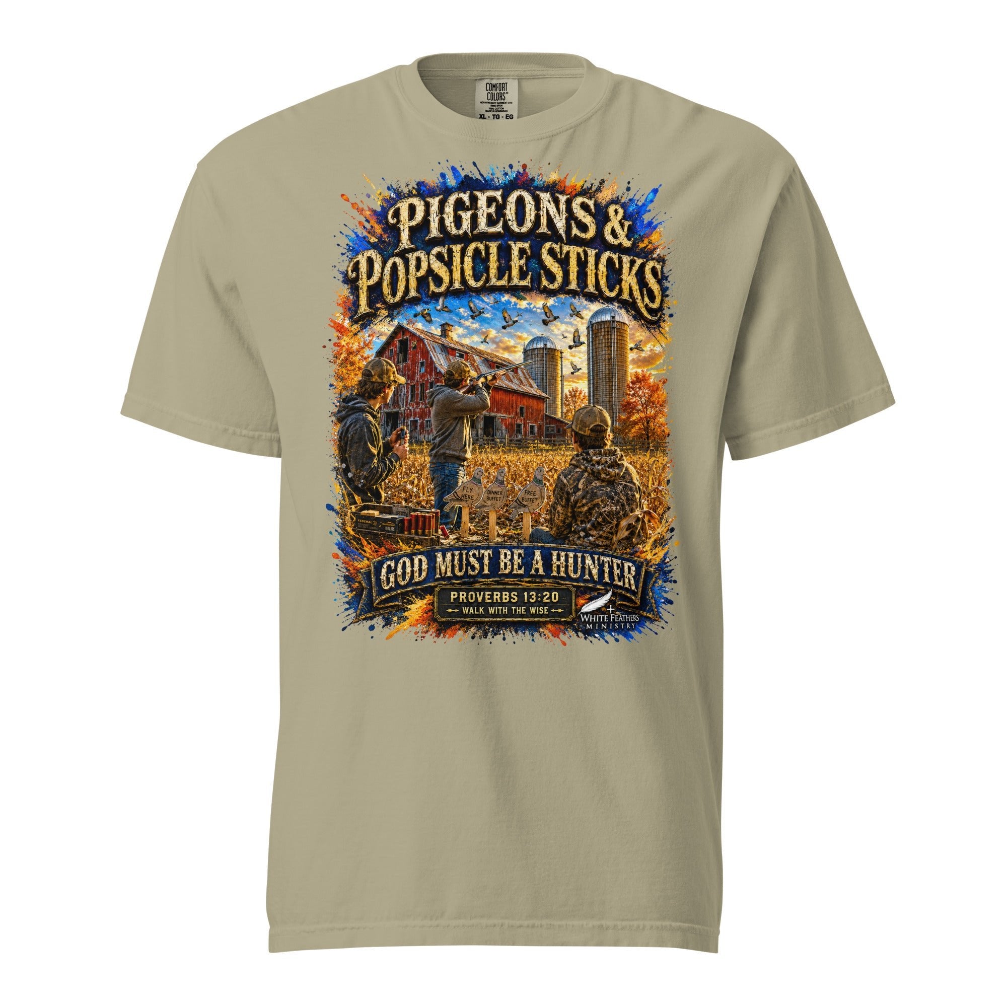 Pigeons and Popsicle Sticks Unisex T-Shirt - The White Feathers Ministry