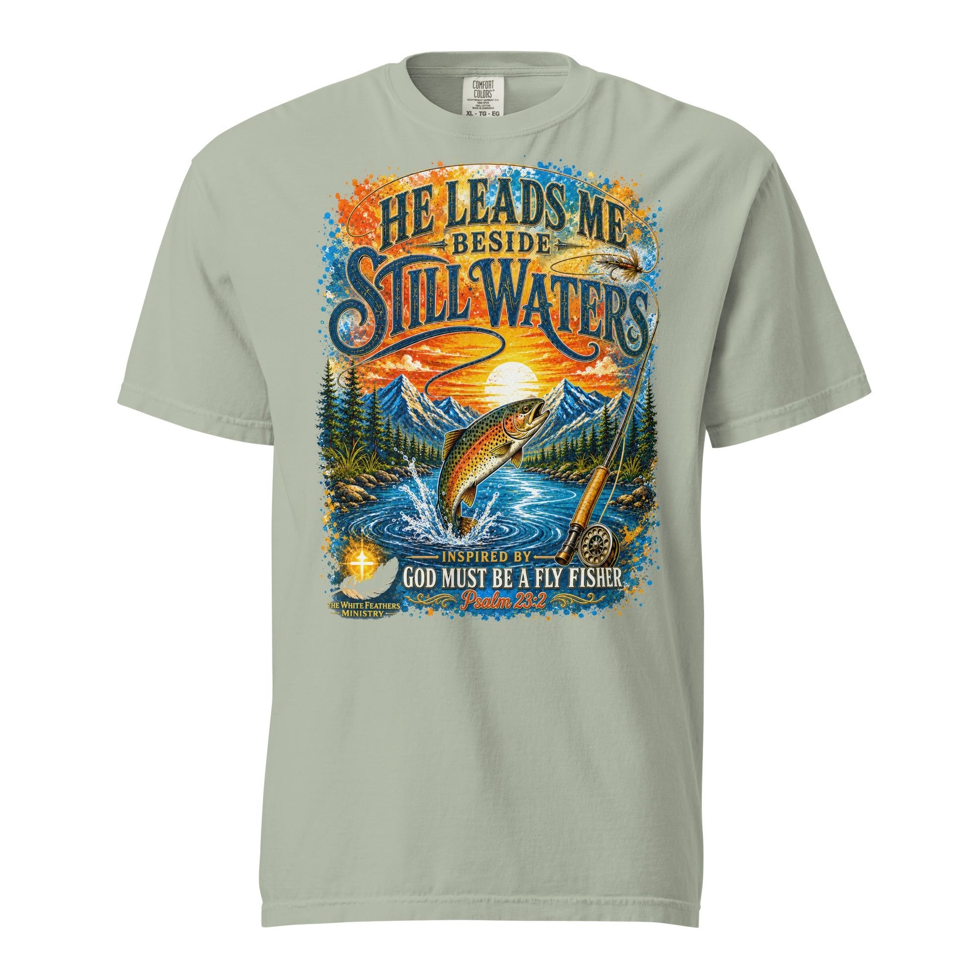 Still Waters Fly Fishing Unisex T-Shirt - The White Feathers Ministry