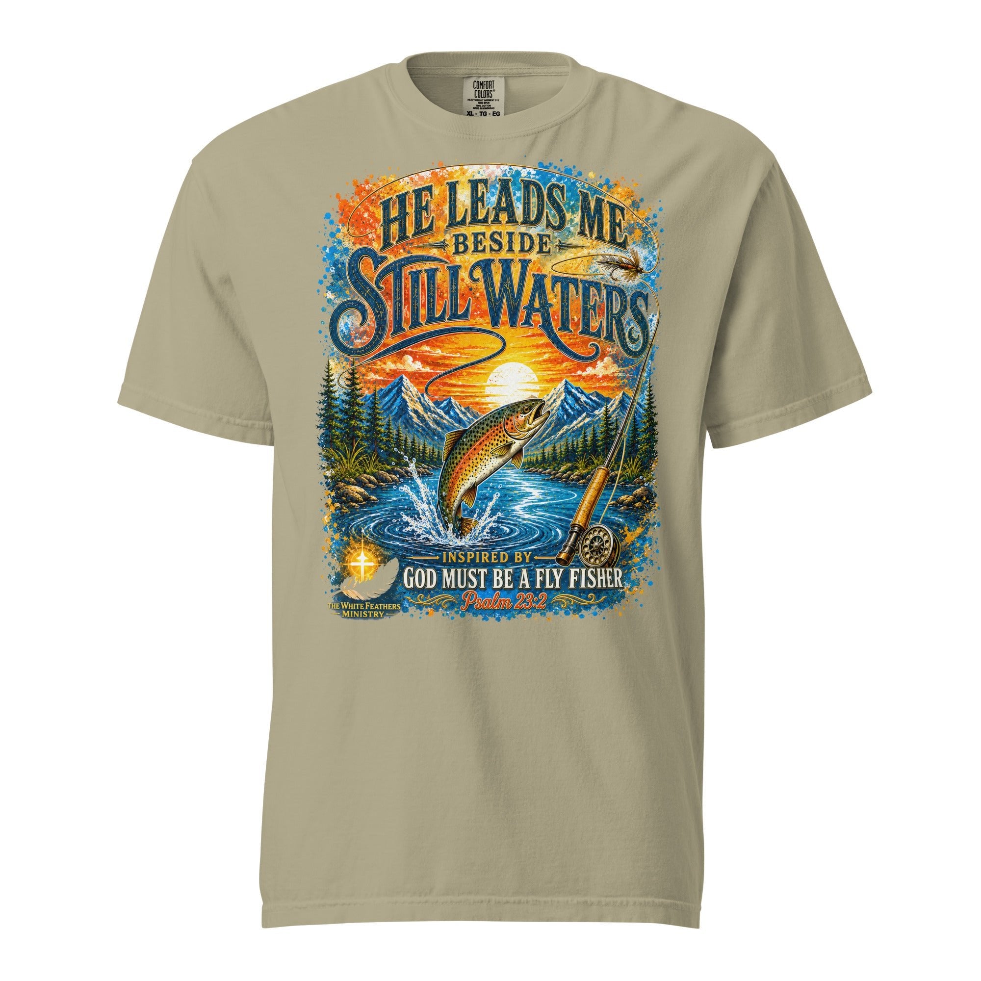 Still Waters Fly Fishing Unisex T-Shirt - The White Feathers Ministry