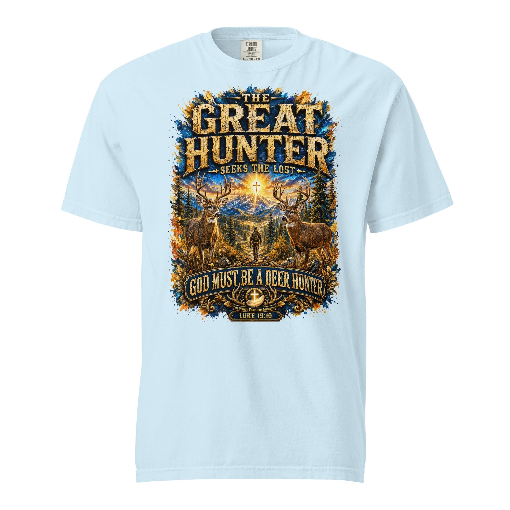 The Great Hunter Seeks the Lost Unisex T-Shirt - The White Feathers Ministry