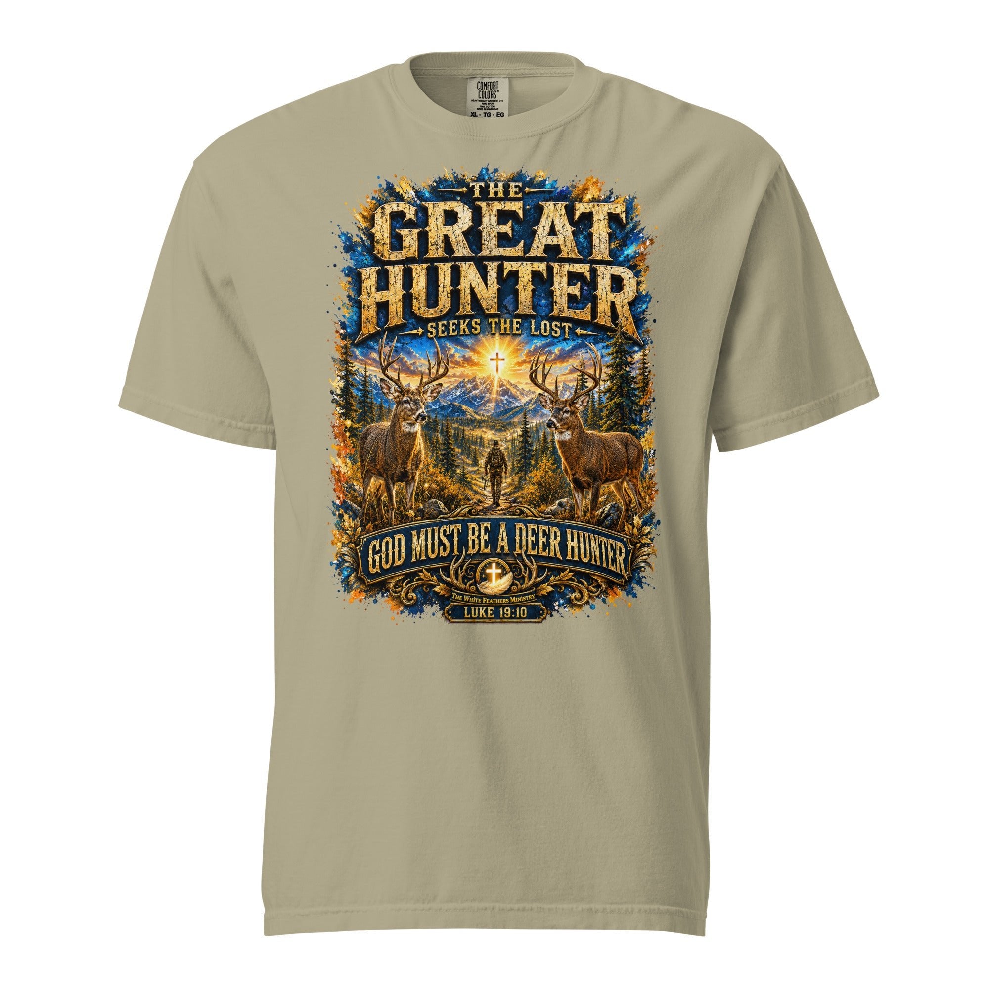 The Great Hunter Seeks the Lost Unisex T-Shirt - The White Feathers Ministry