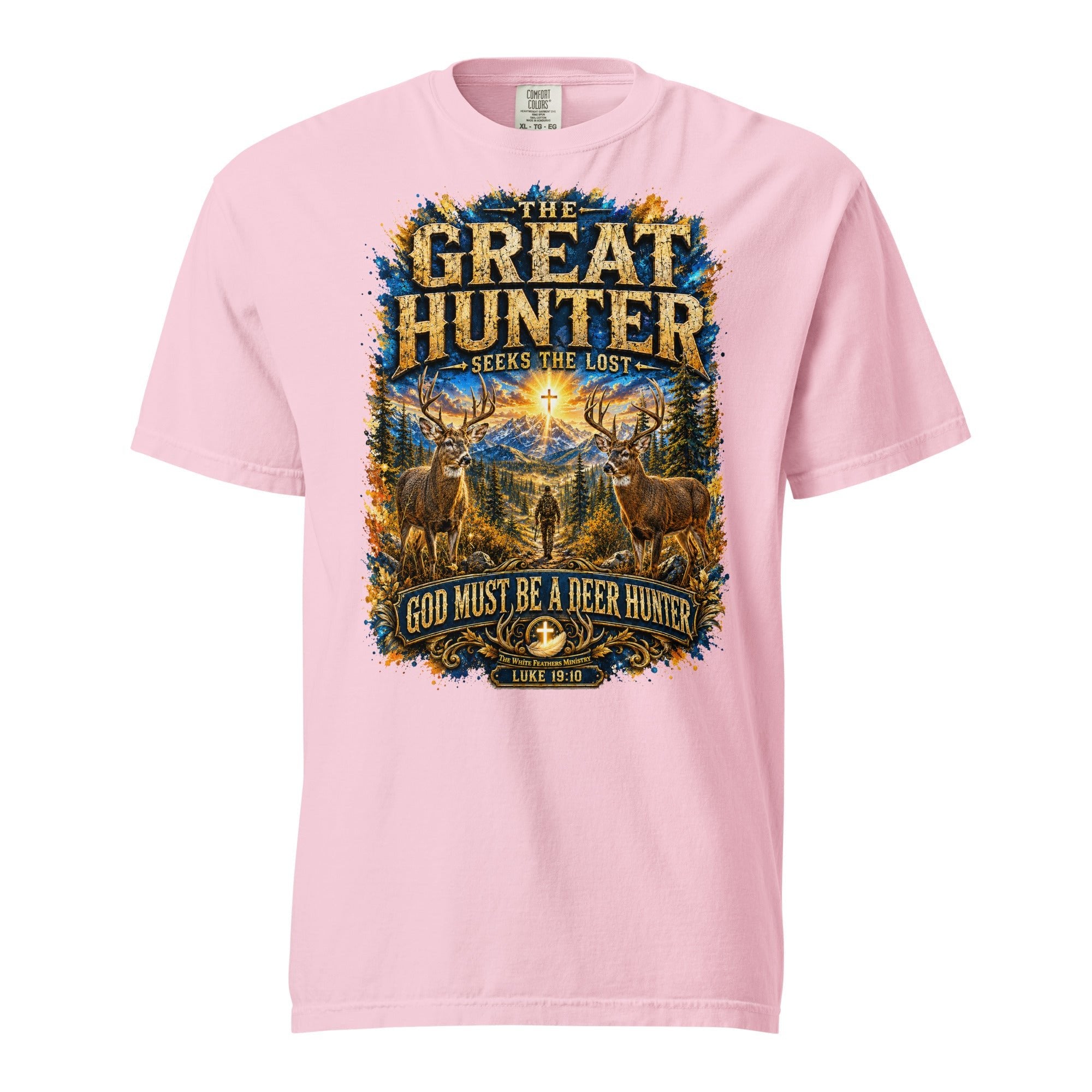 The Great Hunter Seeks the Lost Unisex T-Shirt - The White Feathers Ministry