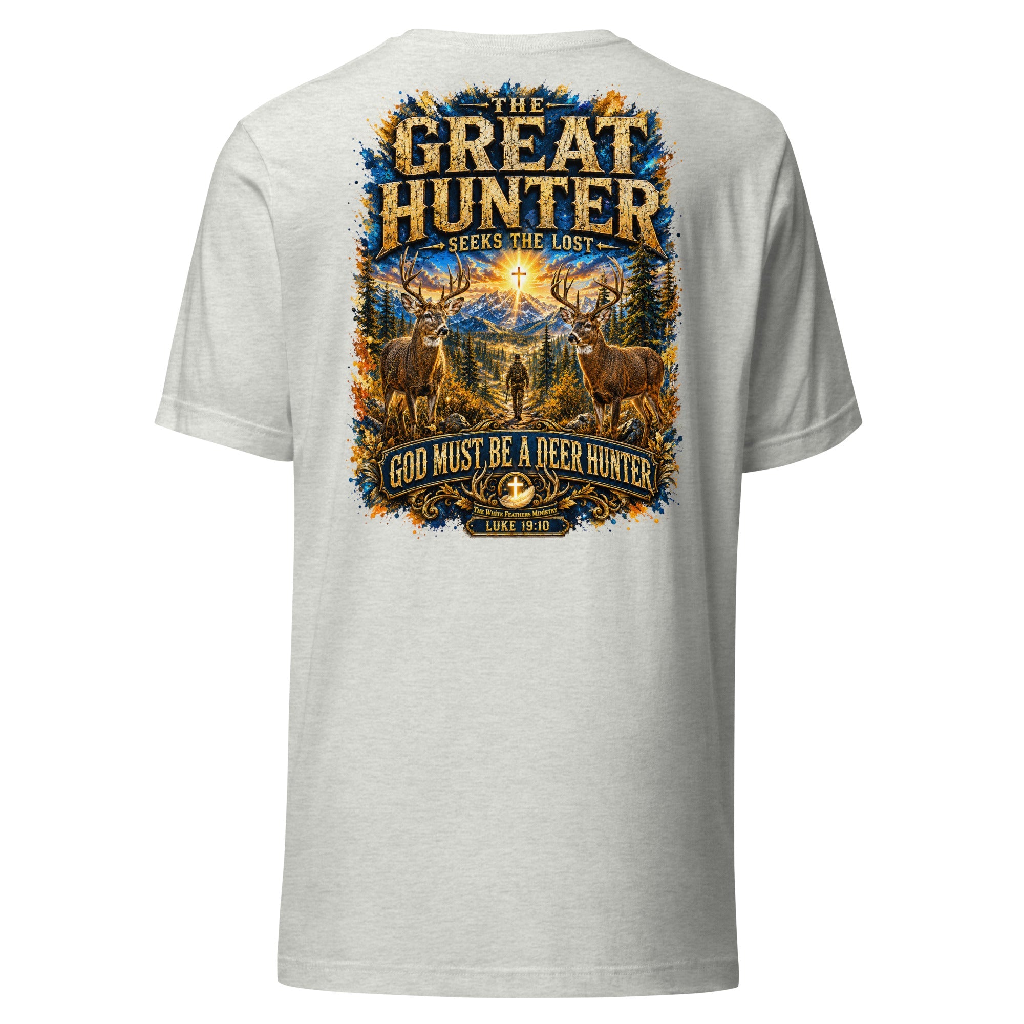 The Great Hunter Seeks the Lost Unisex T-Shirt - The White Feathers Ministry