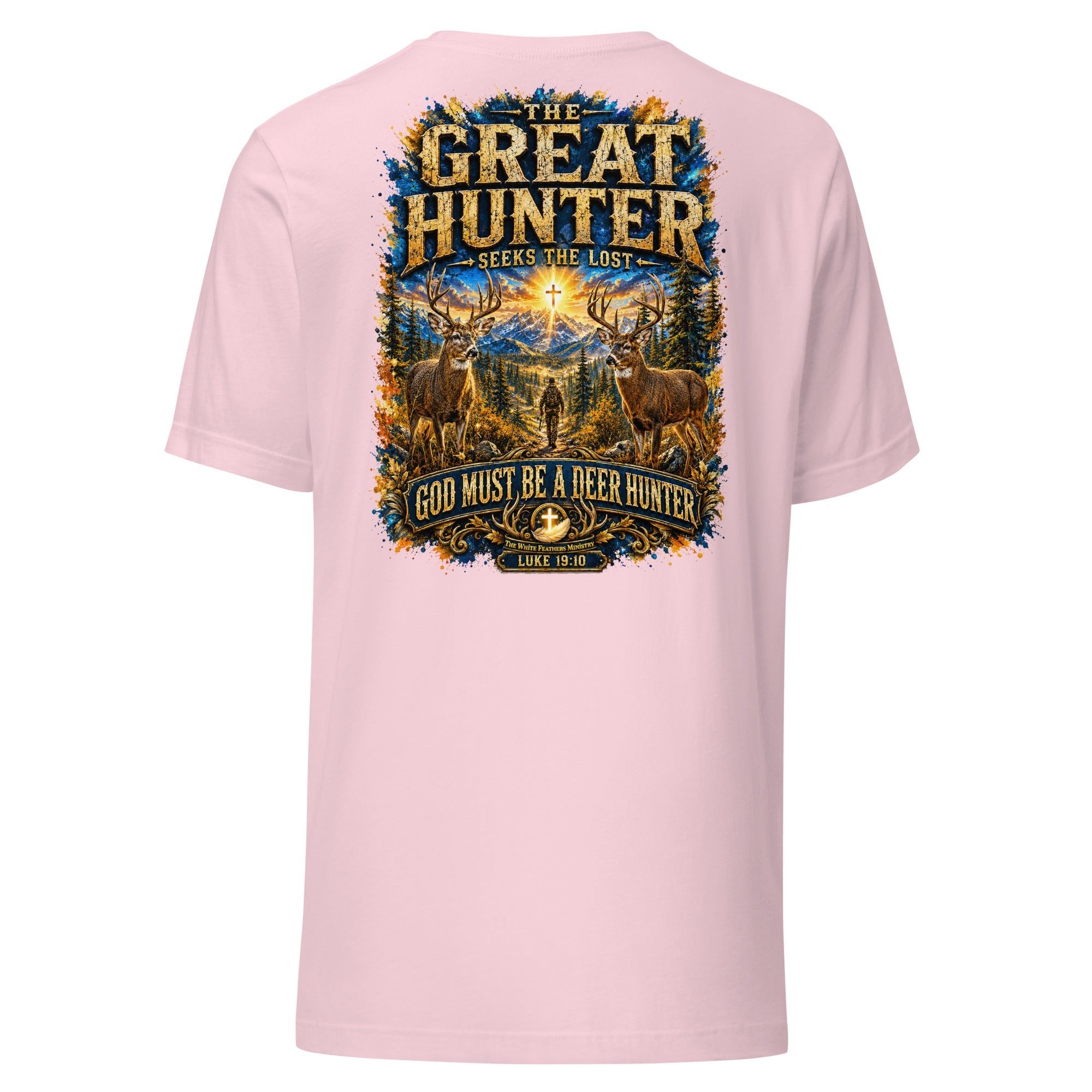 The Great Hunter Seeks the Lost Unisex T-Shirt - The White Feathers Ministry