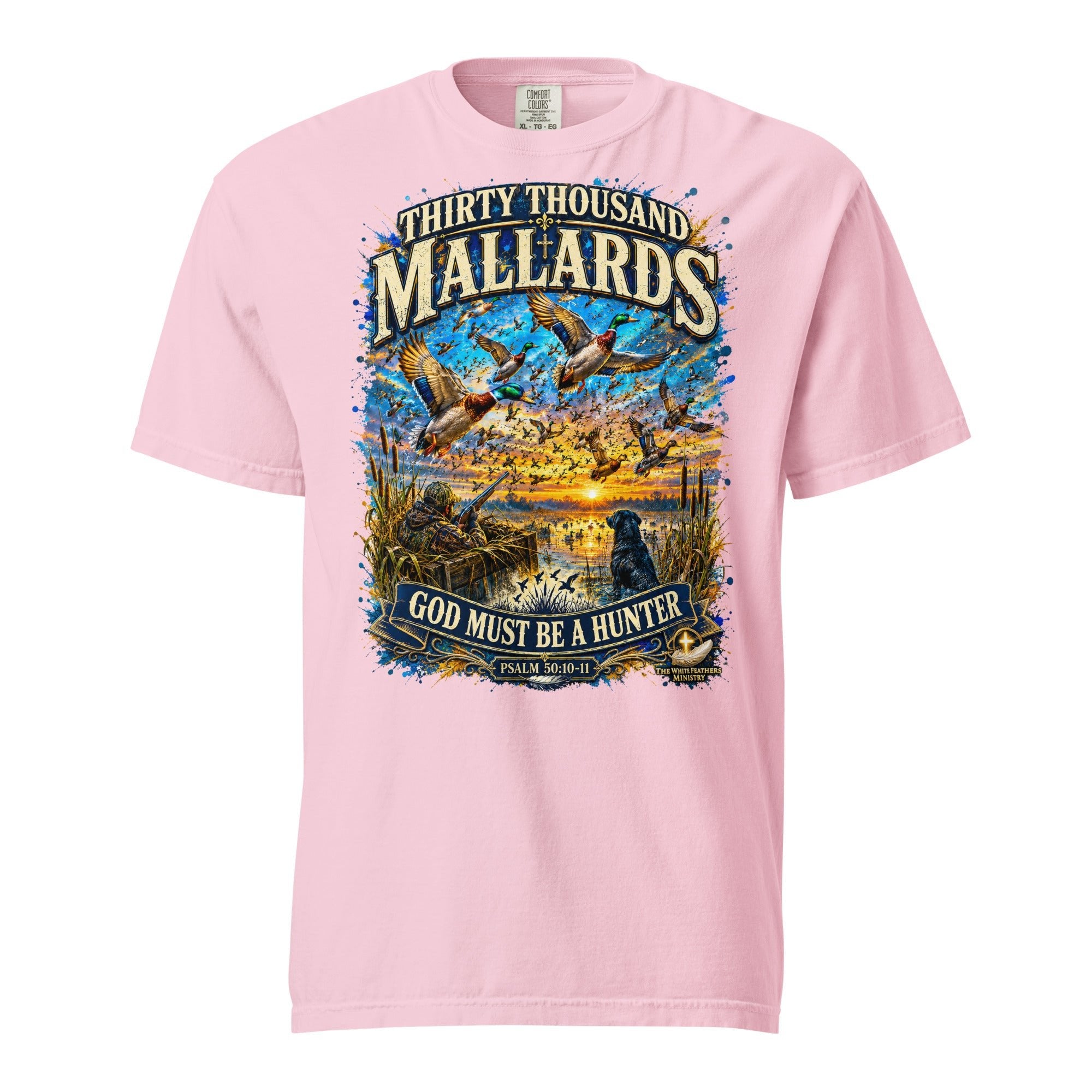 Thirty Thousand Mallards Duck Hunter Unisex T-Shirt - The White Feathers Ministry