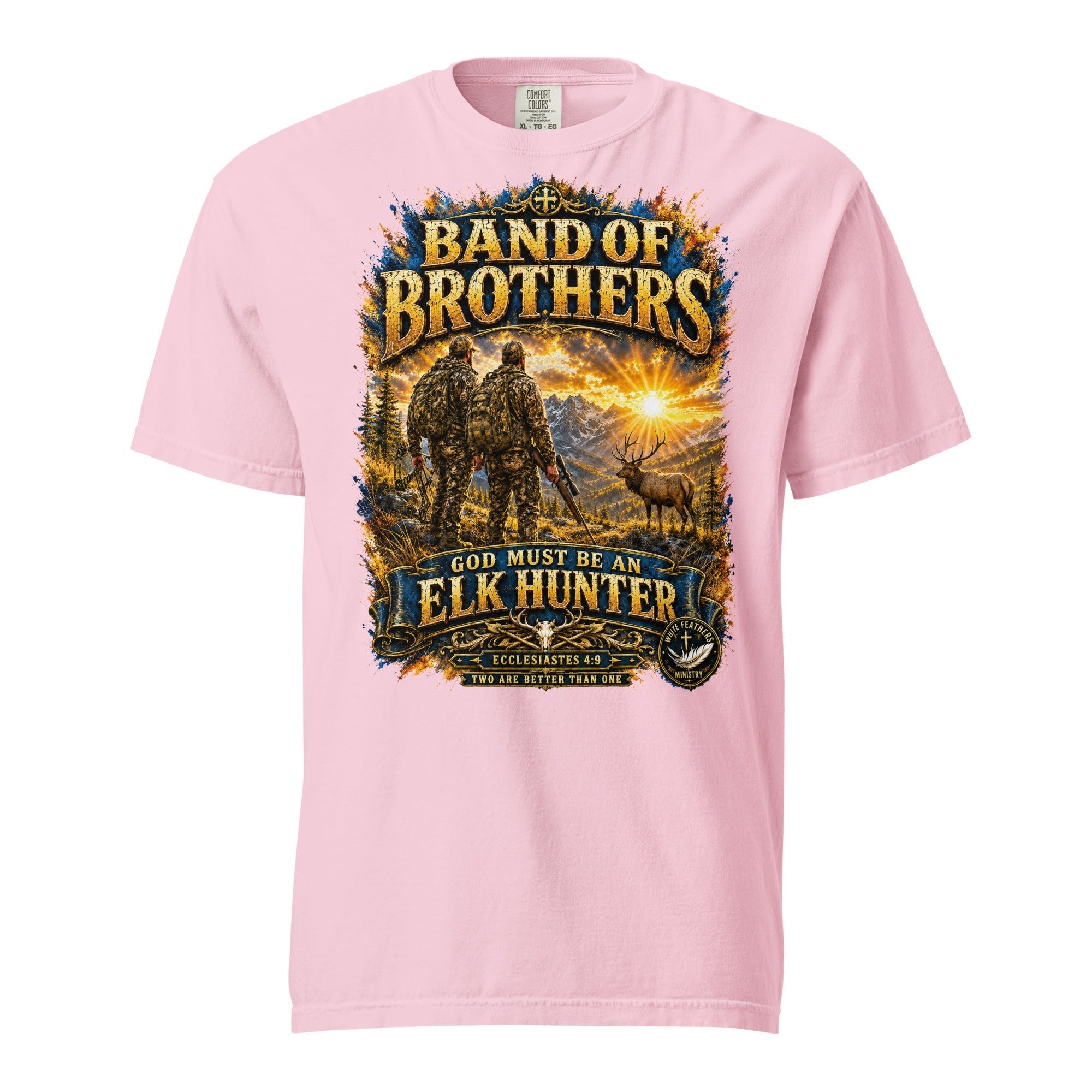 Band of Brothers Elk Hunting Unisex T-Shirt - The White Feathers Ministry