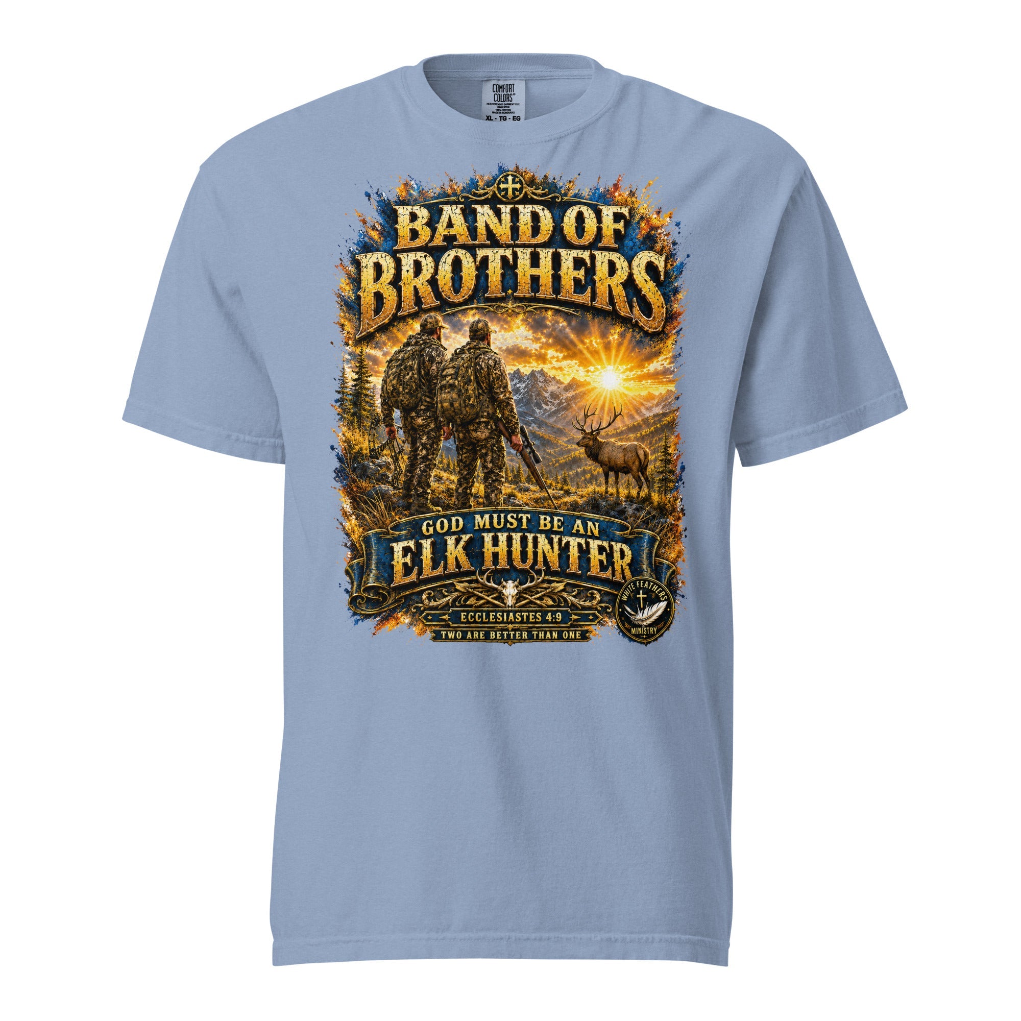 Band of Brothers Elk Hunting Unisex T-Shirt - The White Feathers Ministry