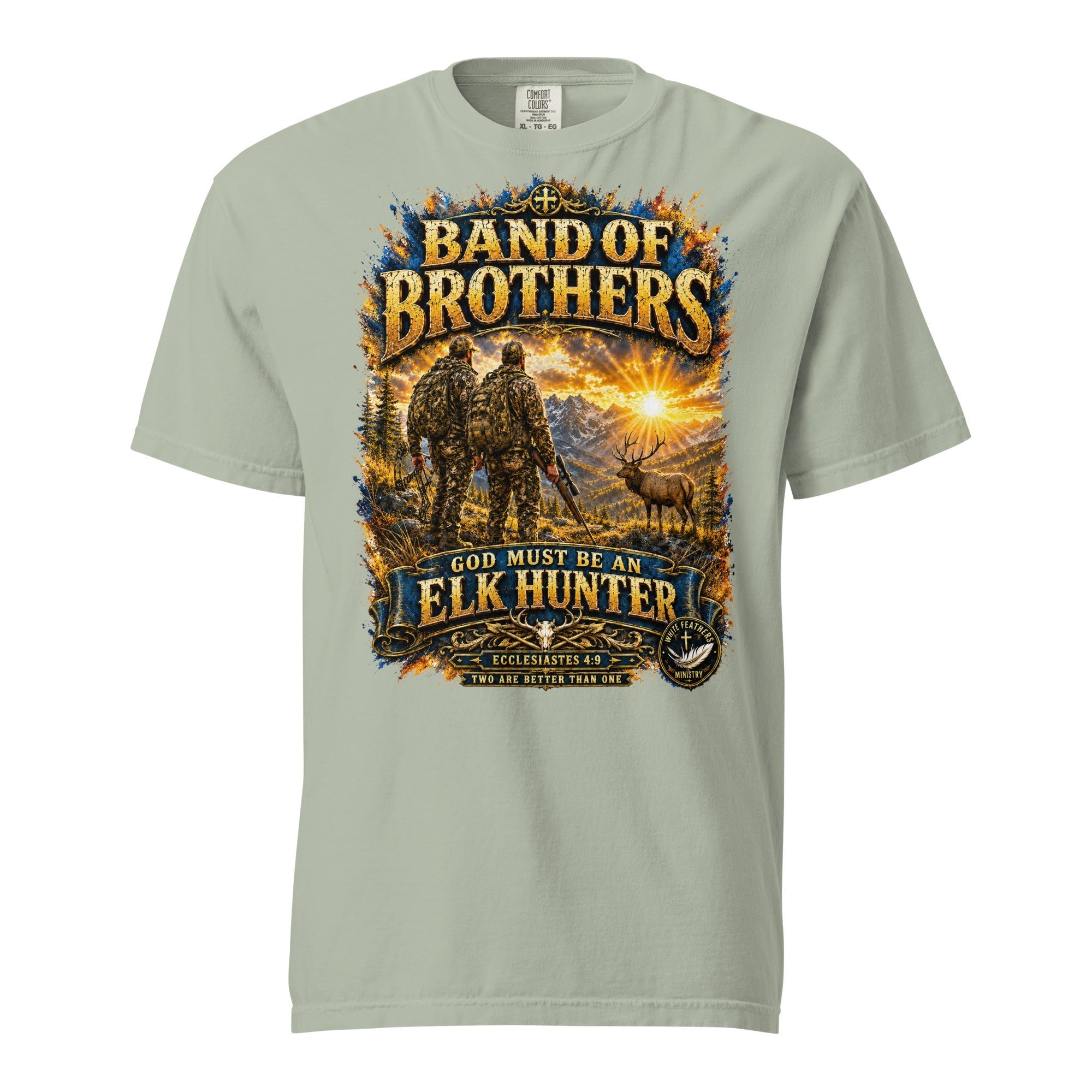 Band of Brothers Elk Hunting Unisex T-Shirt - The White Feathers Ministry