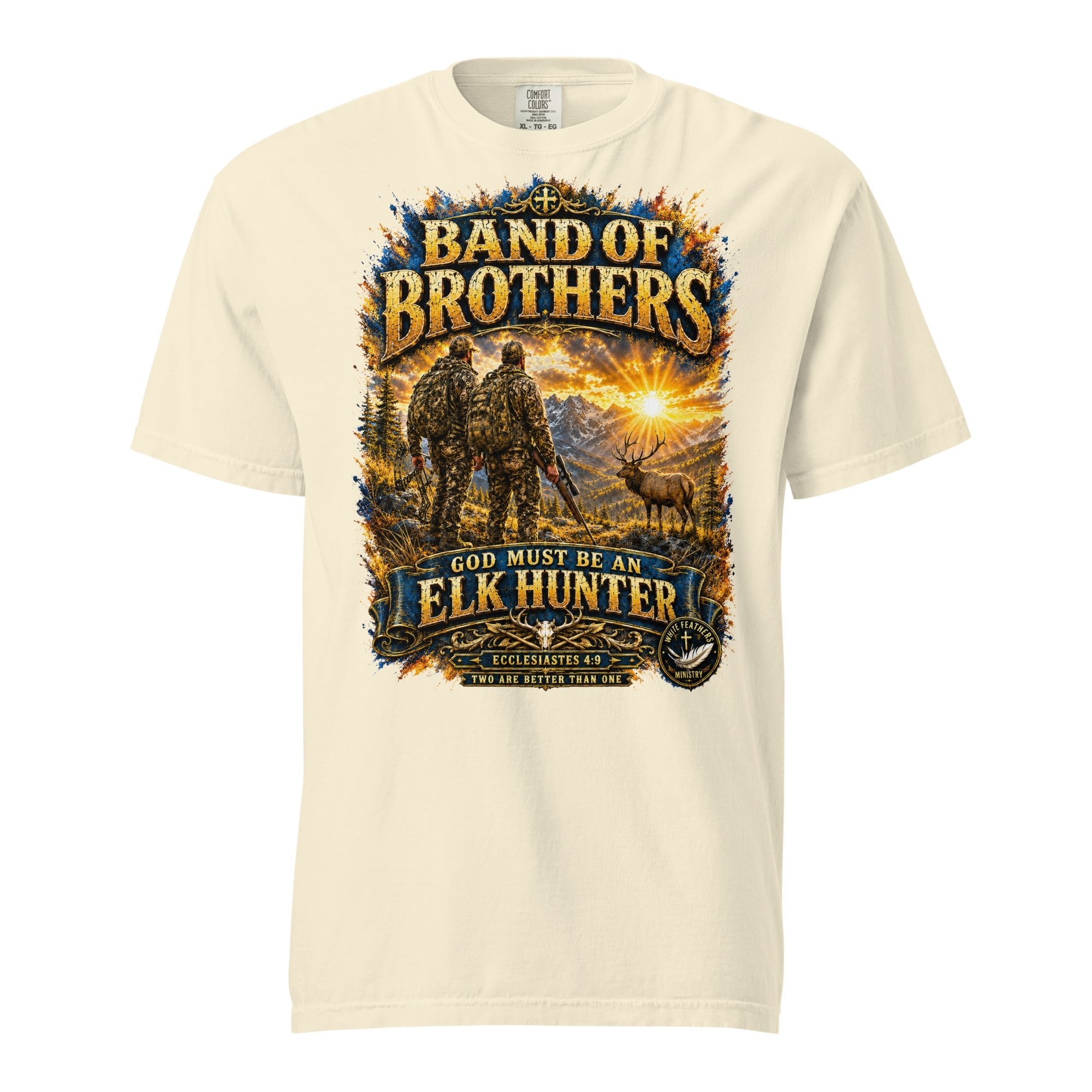 Band of Brothers Elk Hunting Unisex T-Shirt - The White Feathers Ministry