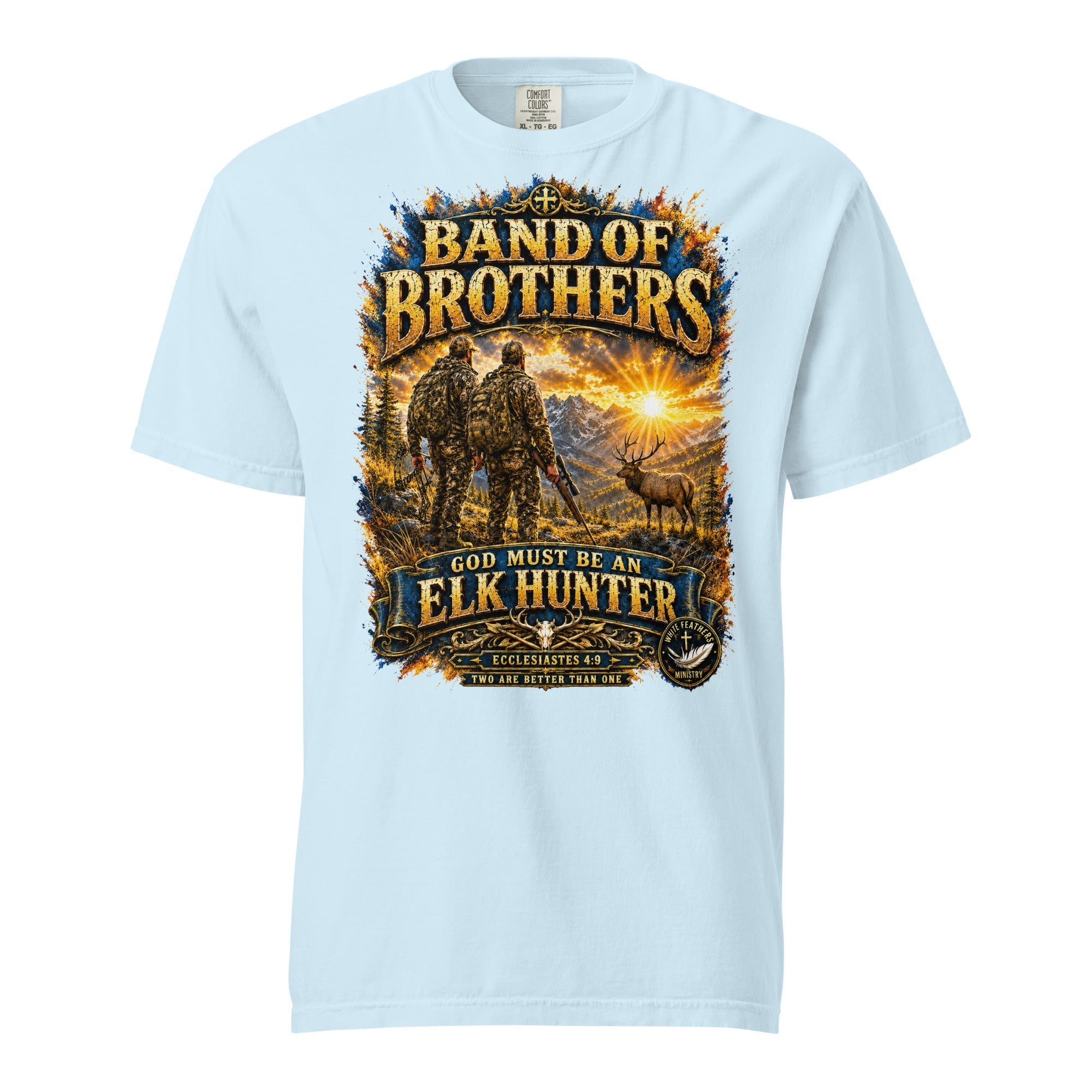 Band of Brothers Elk Hunting Unisex T-Shirt - The White Feathers Ministry