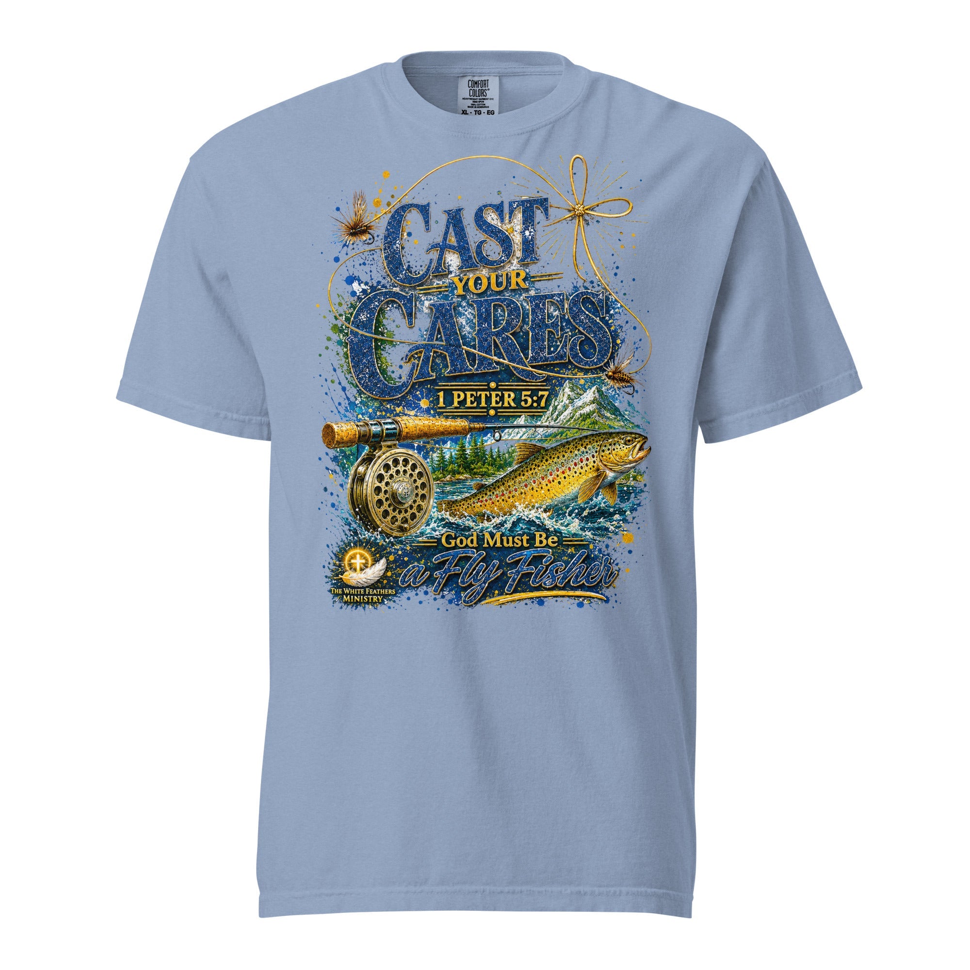 Cast Your Cares Fishing Unisex T-Shirt - The White Feathers Ministry