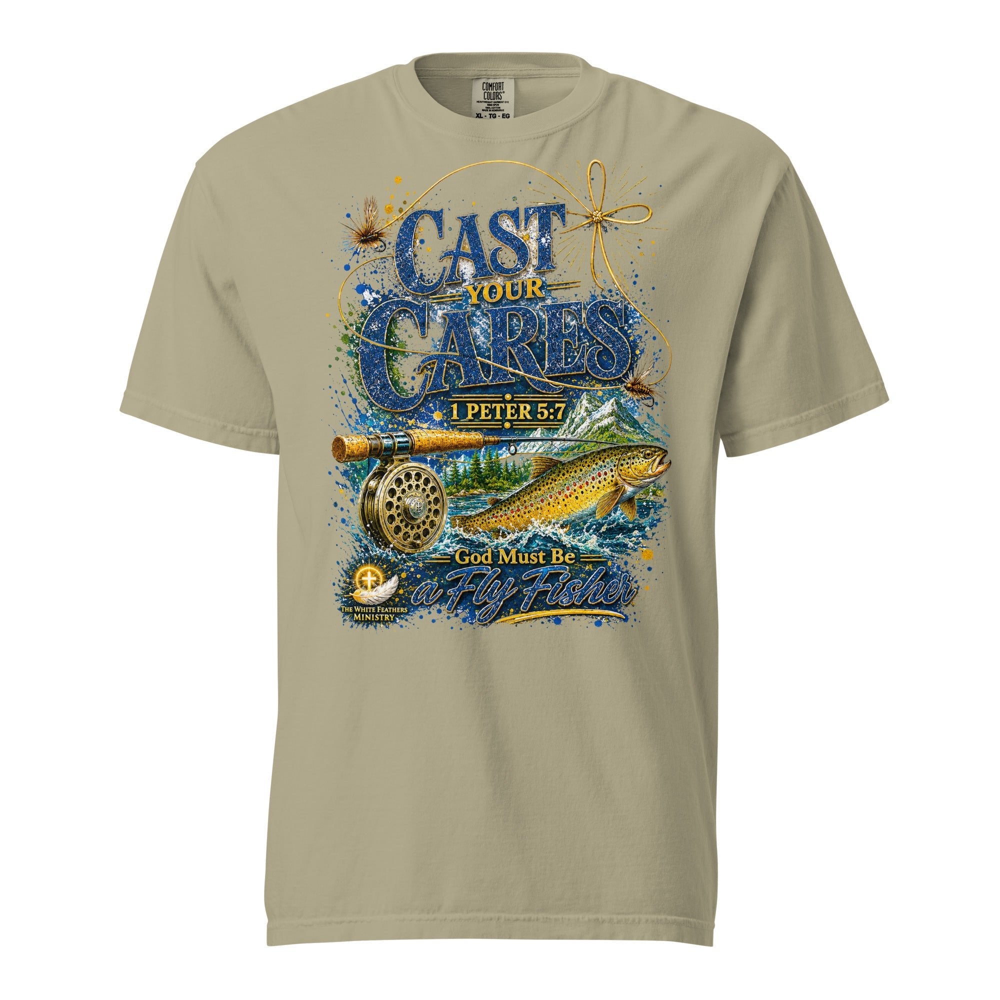 Cast Your Cares Fishing Unisex T-Shirt - The White Feathers Ministry