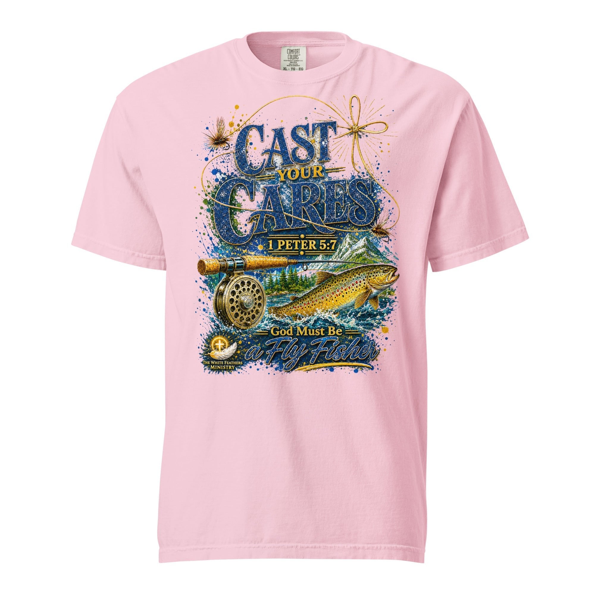 Cast Your Cares Fishing Unisex T-Shirt - The White Feathers Ministry