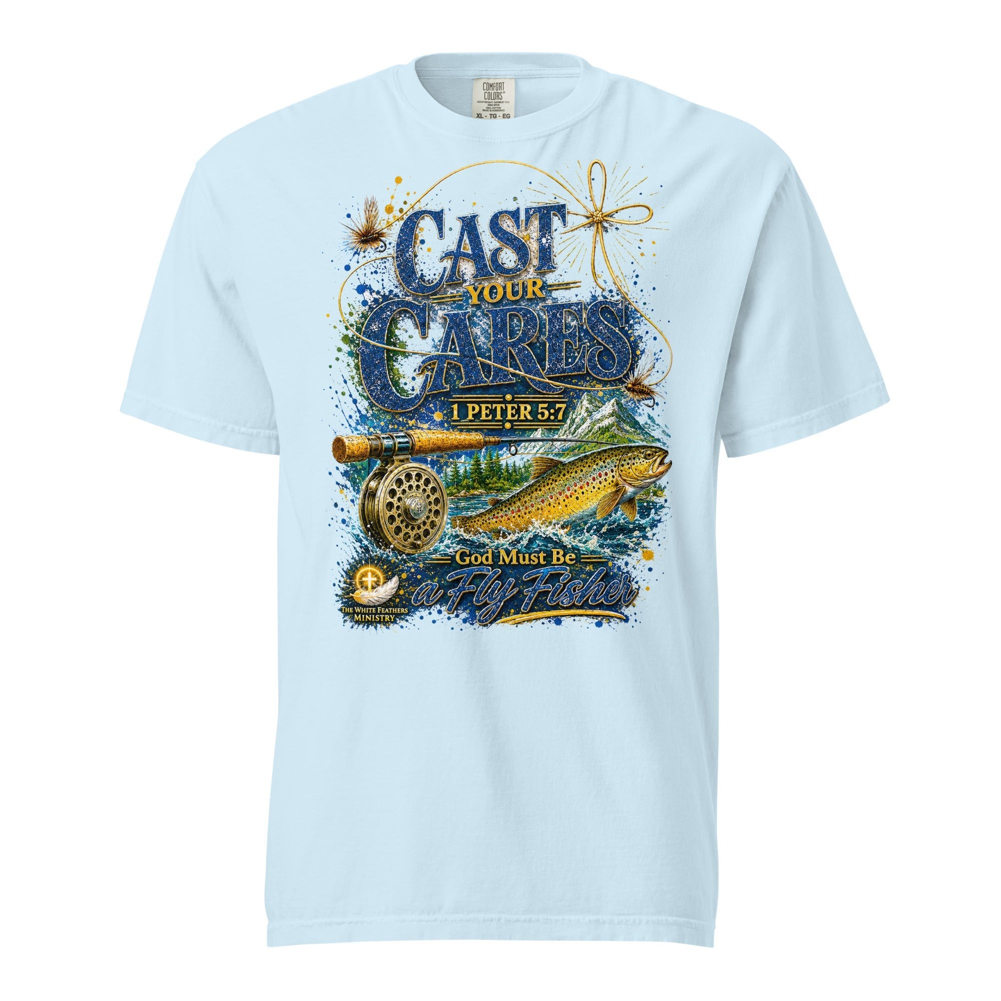 Cast Your Cares Fishing Unisex T-Shirt - The White Feathers Ministry