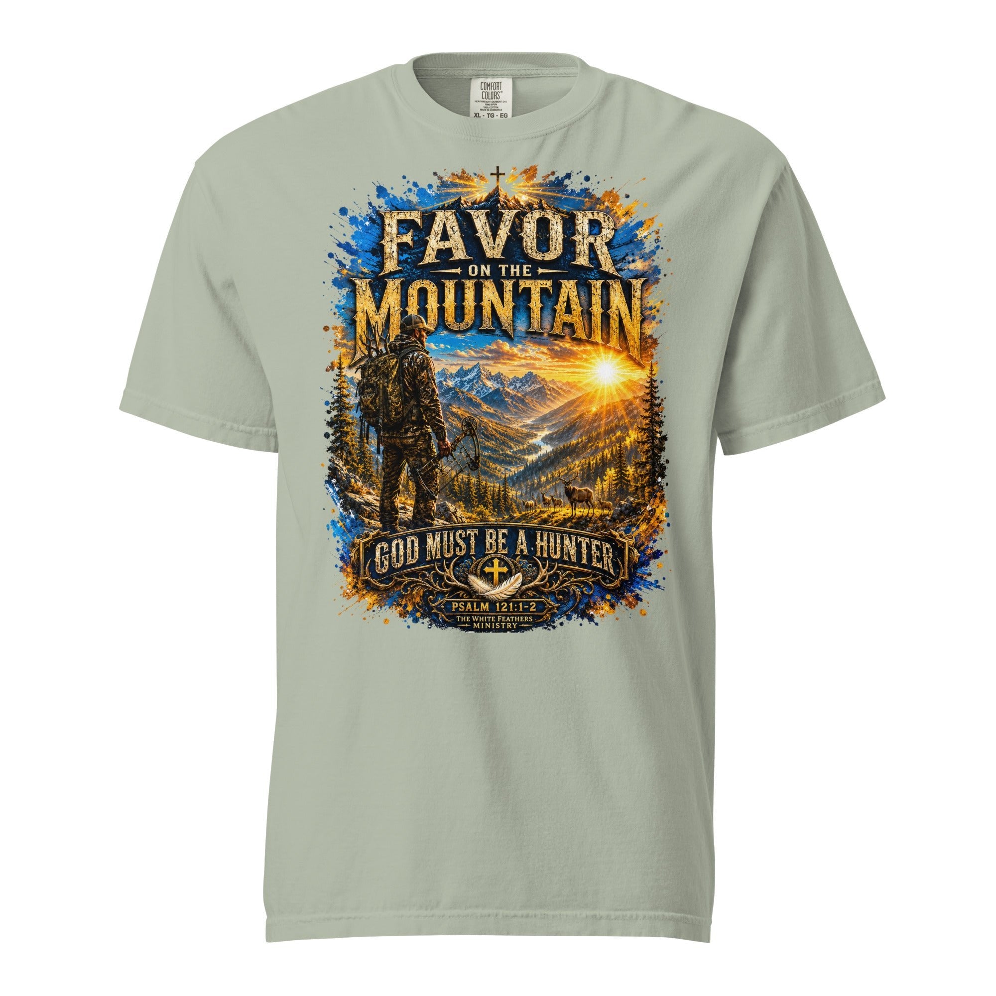 Favor on the Mountain Hunting Unisex T-Shirt - The White Feathers Ministry