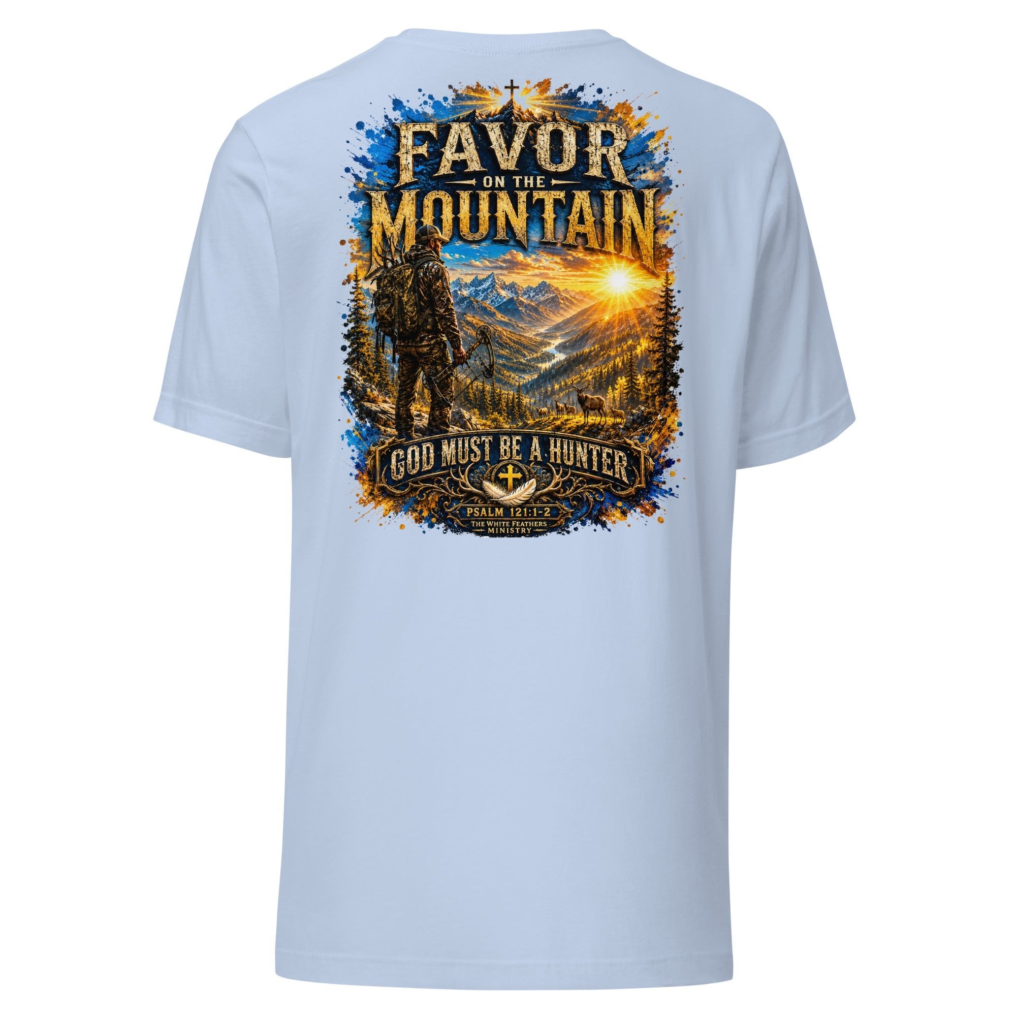 Favor on the Mountain Unisex T-Shirt - The White Feathers Ministry