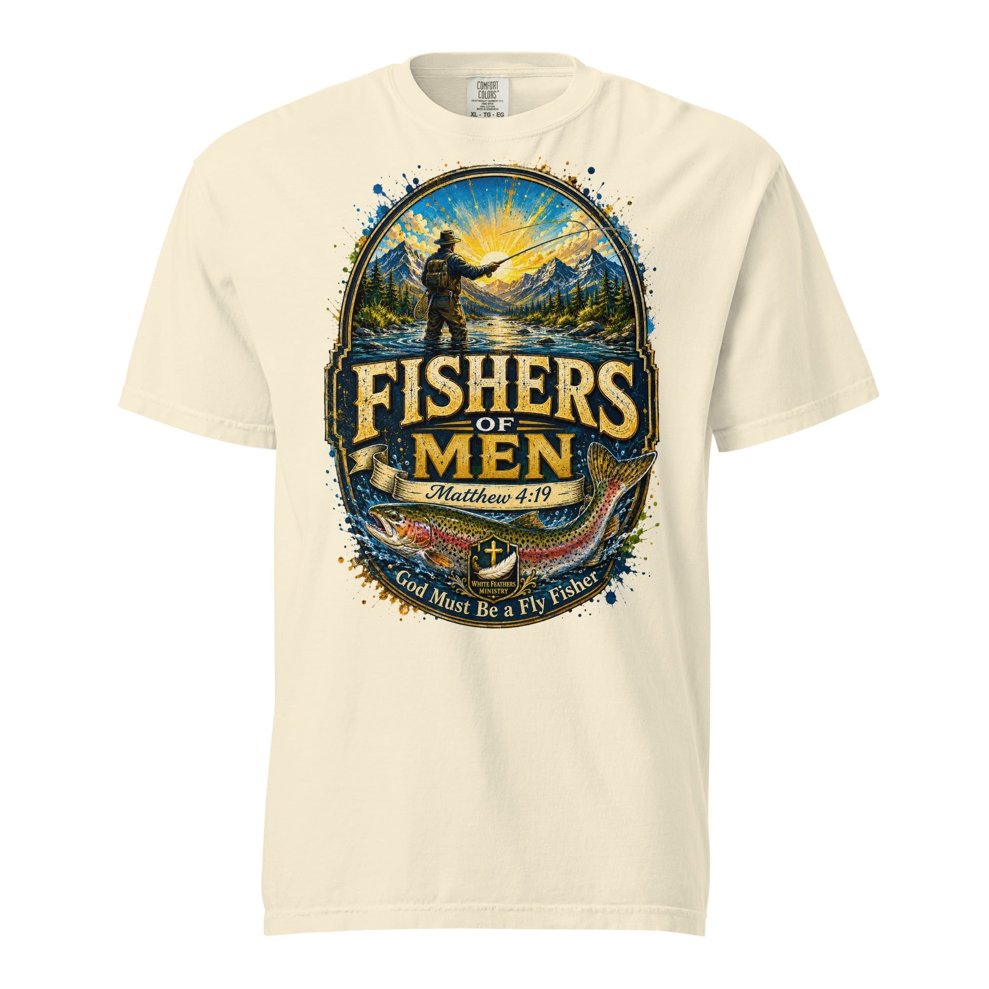 Fishers of Men Fly Fishing Unisex T-Shirt - The White Feathers Ministry
