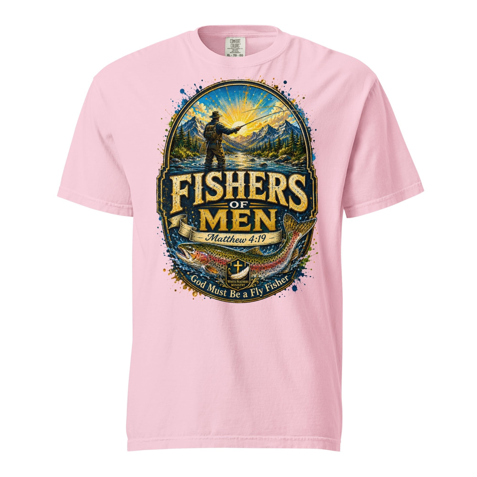 Fishers of Men Fly Fishing Unisex T-Shirt - The White Feathers Ministry