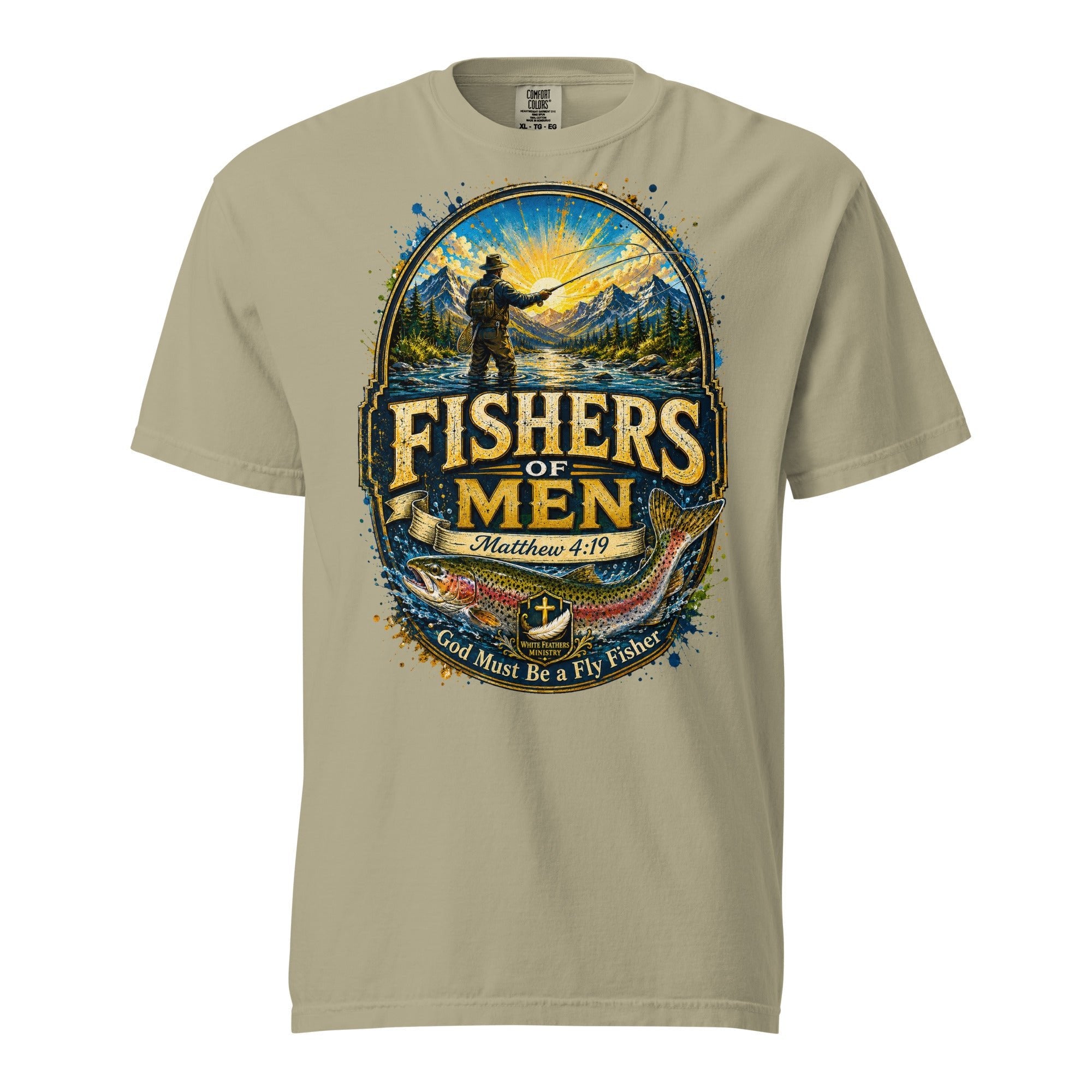 Fishers of Men Fly Fishing Unisex T-Shirt - The White Feathers Ministry