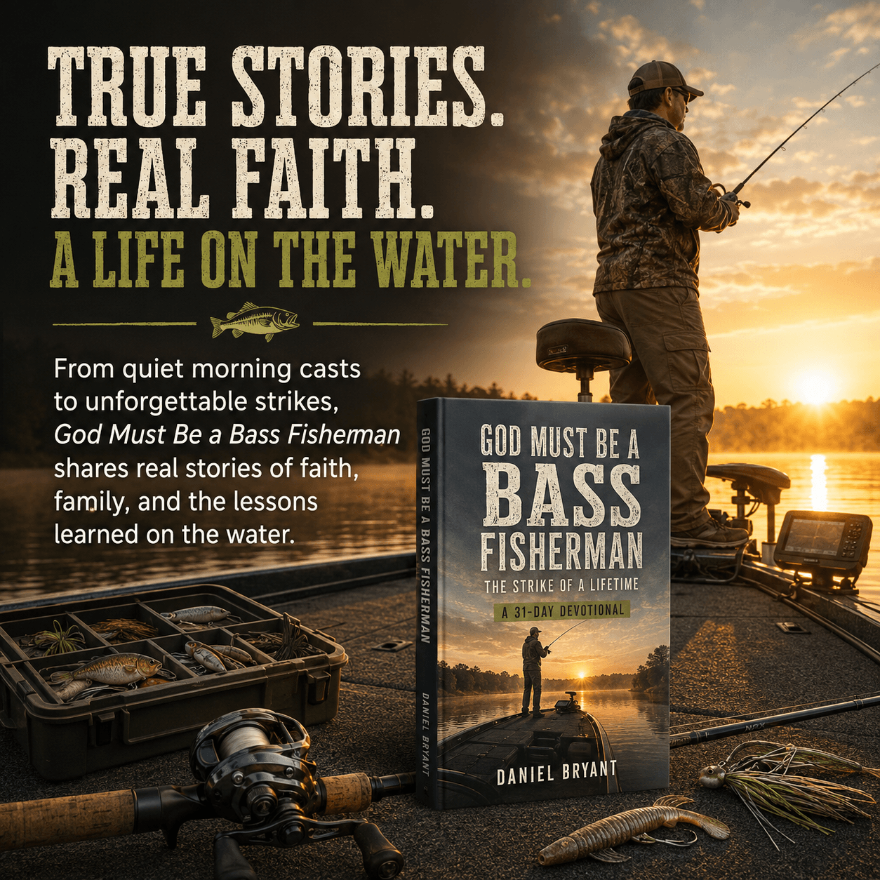 God Must Be a Bass Fisherman Daily Devotional | 31 Day Devotional | Book - The White Feathers Ministry