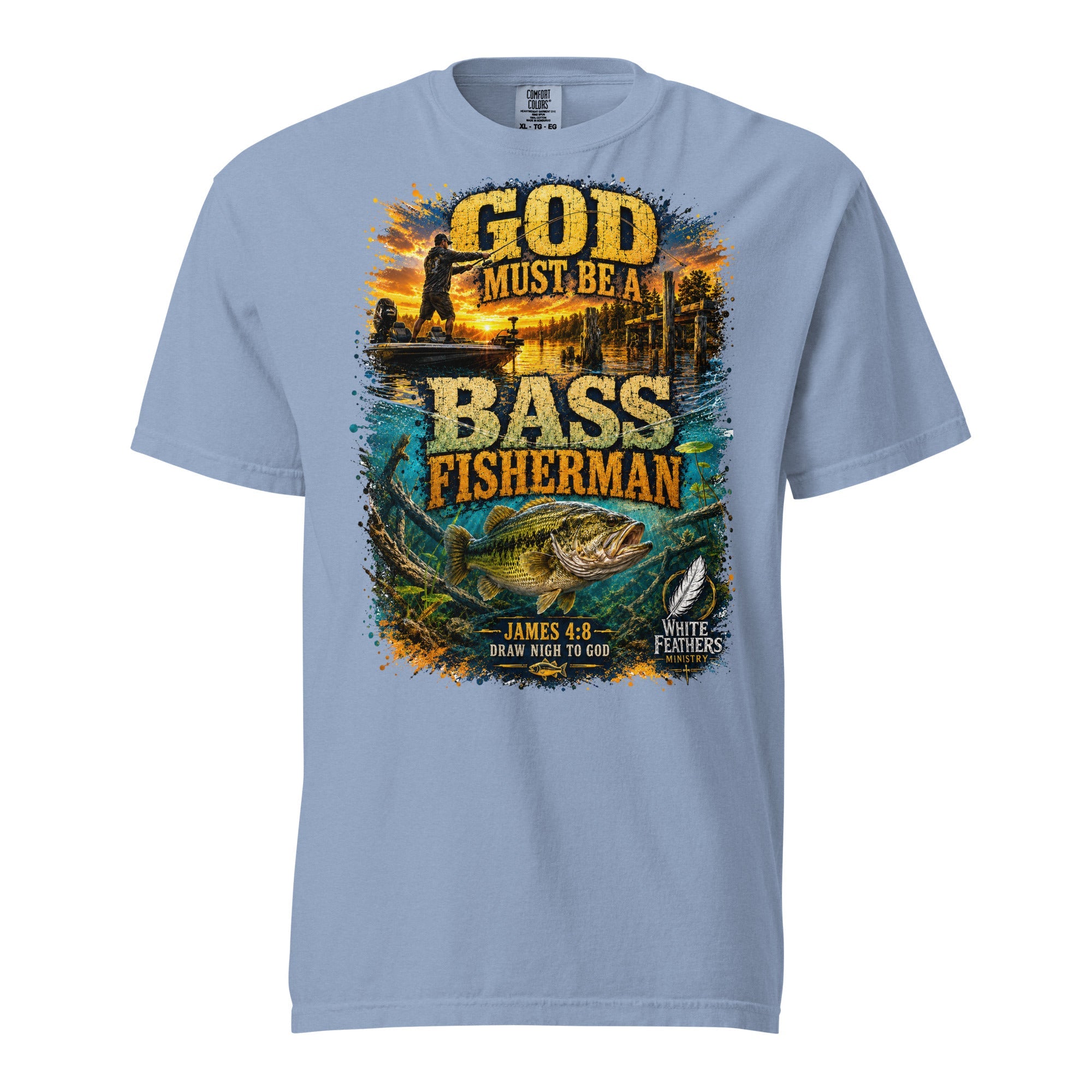 God Must Be a Bass Fisherman Unisex T-Shirt - The White Feathers Ministry