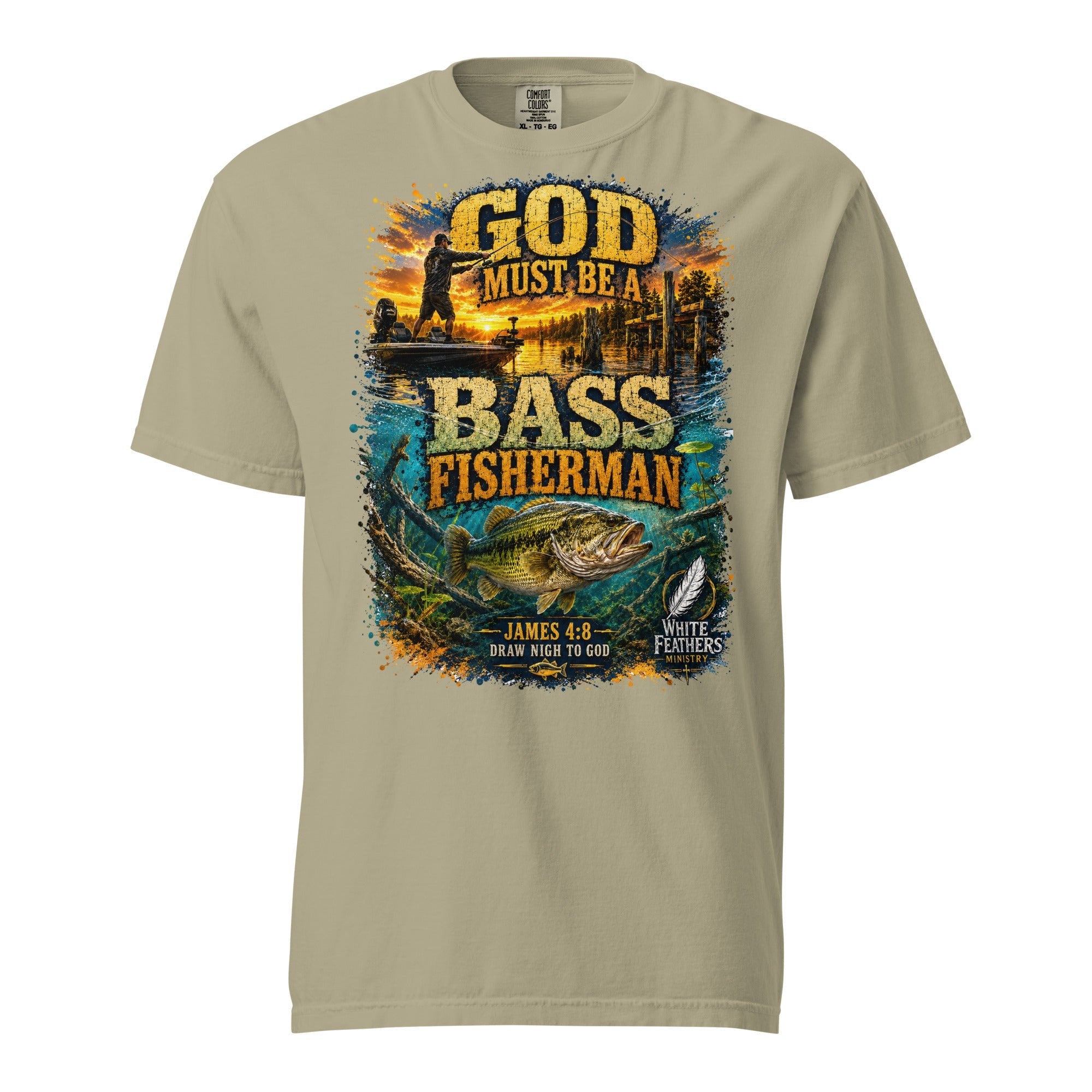 God Must Be a Bass Fisherman Unisex T-Shirt - The White Feathers Ministry