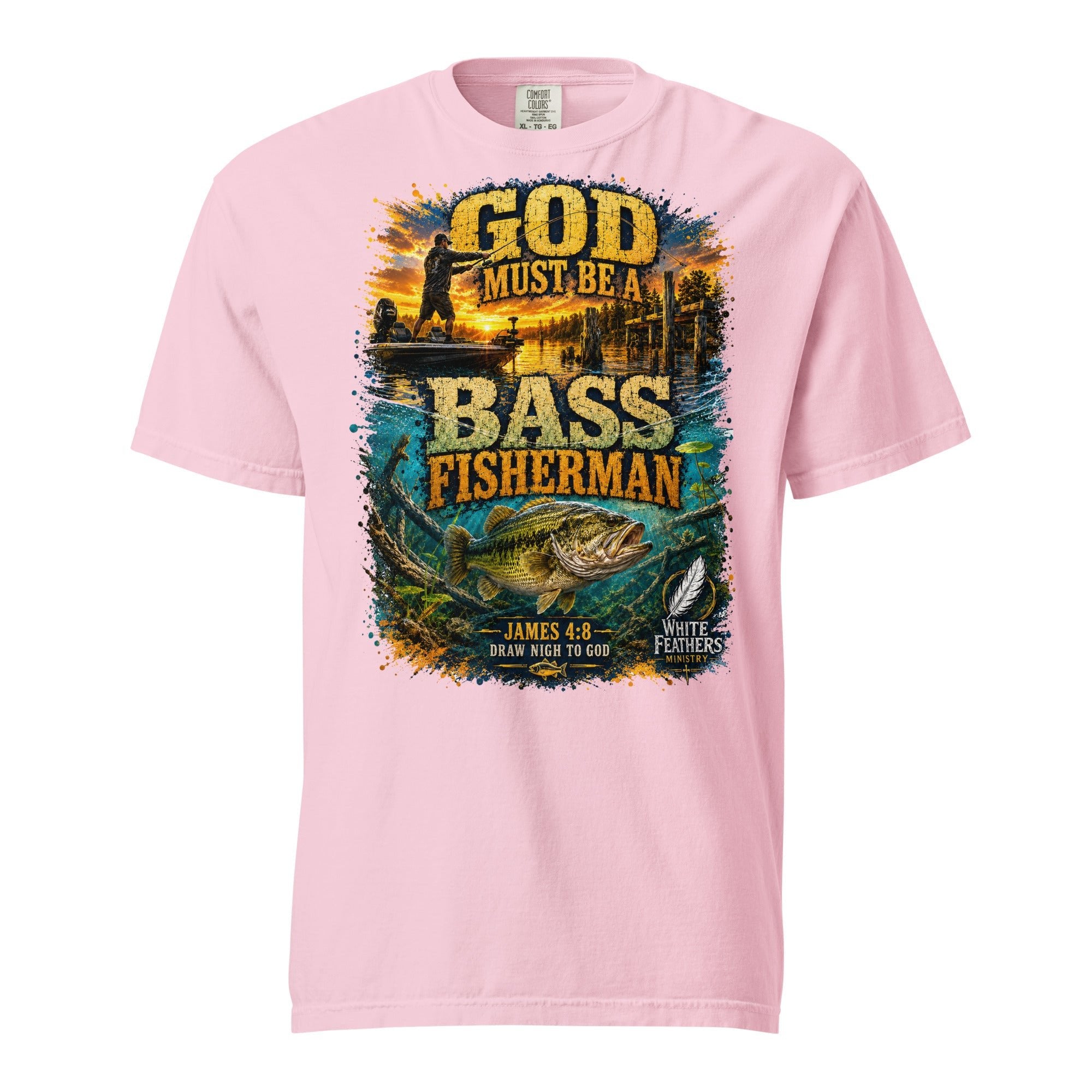 God Must Be a Bass Fisherman Unisex T-Shirt - The White Feathers Ministry