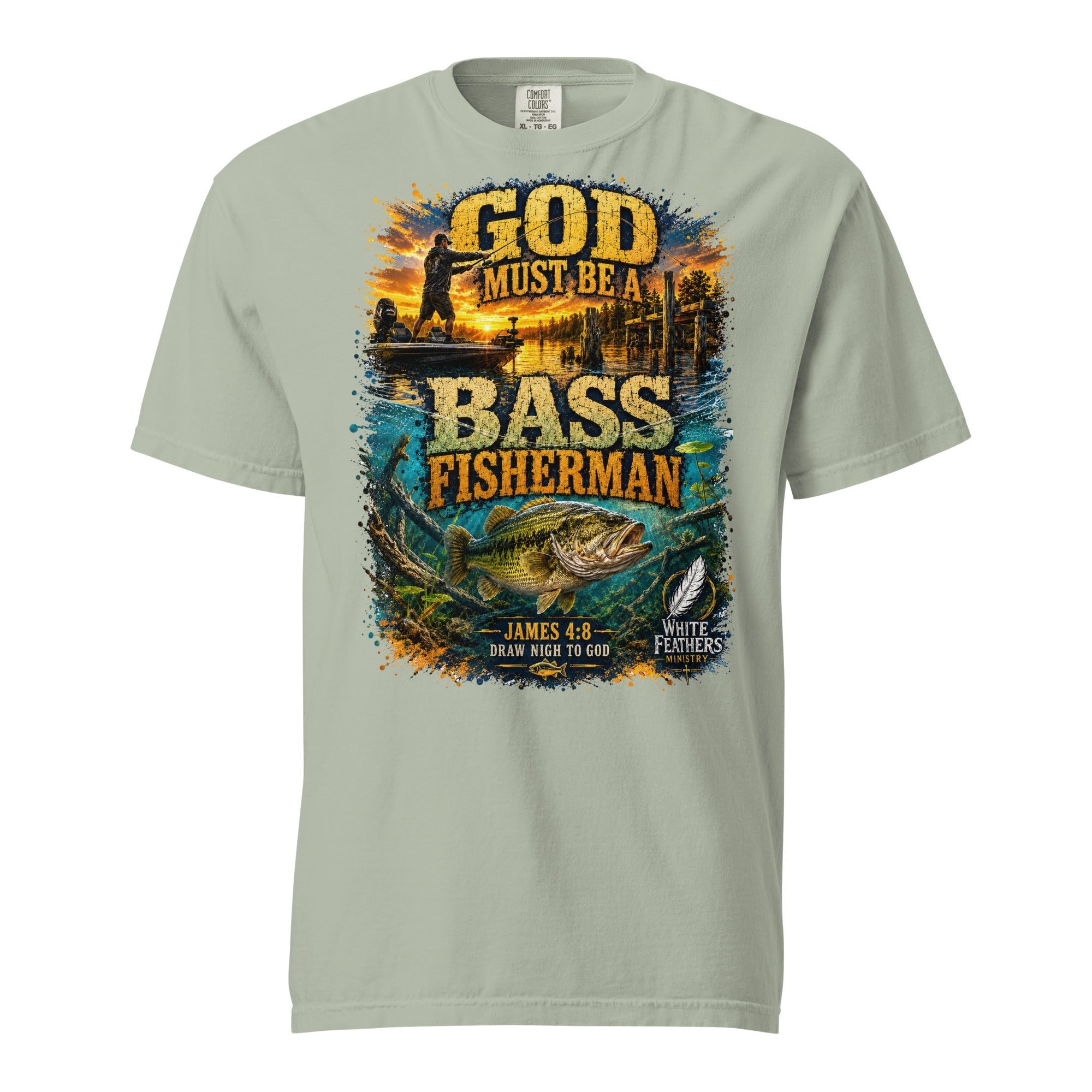 God Must Be a Bass Fisherman Unisex T-Shirt - The White Feathers Ministry