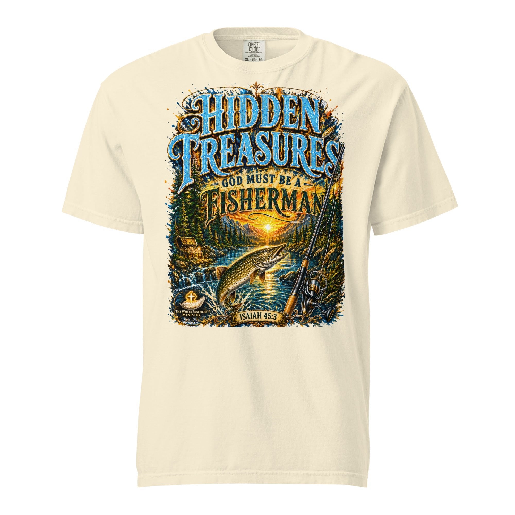Hidden Treasures Fishing Unisex T-Shirt - The White Feathers Ministry