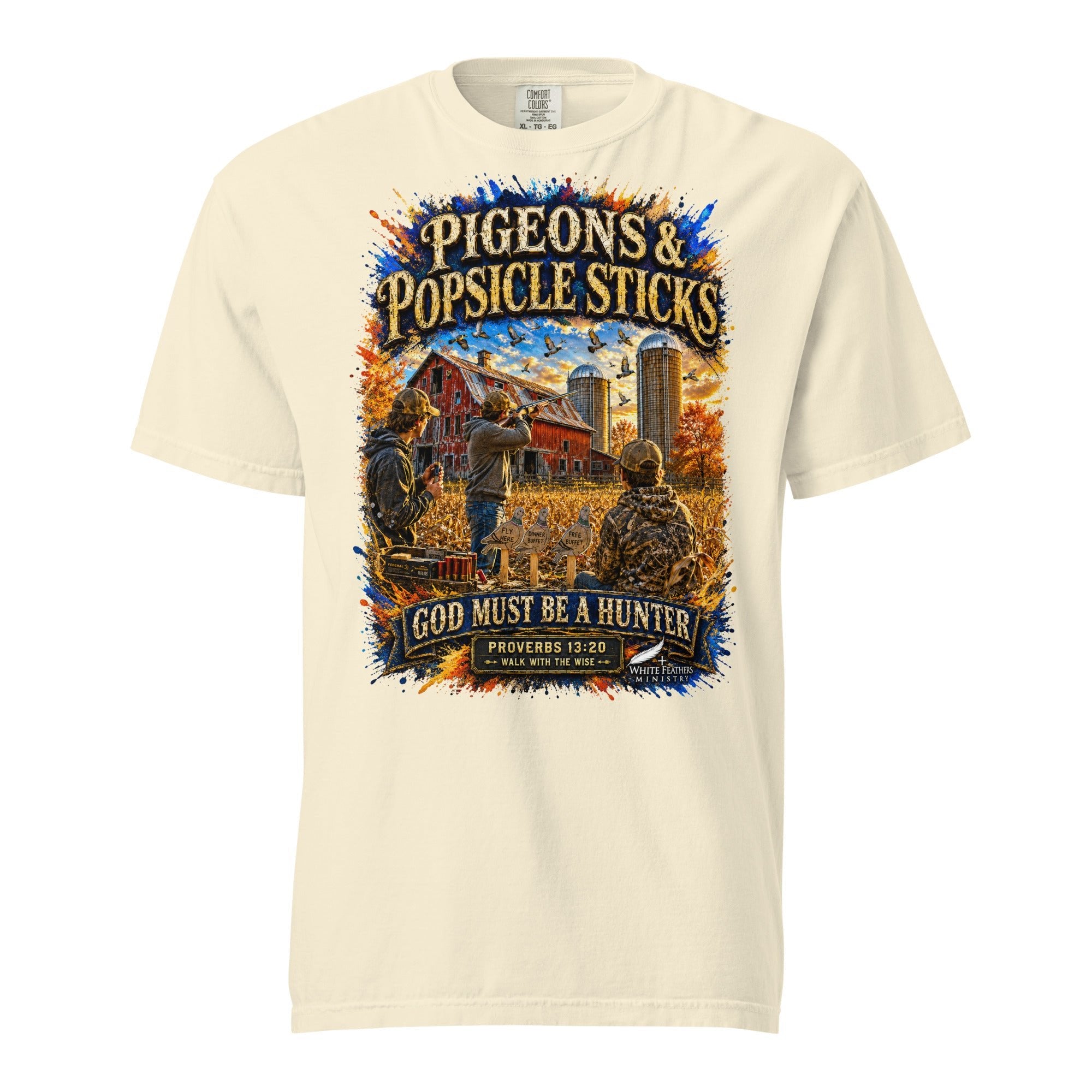 Pigeons and Popsicle Sticks Unisex T-Shirt - The White Feathers Ministry