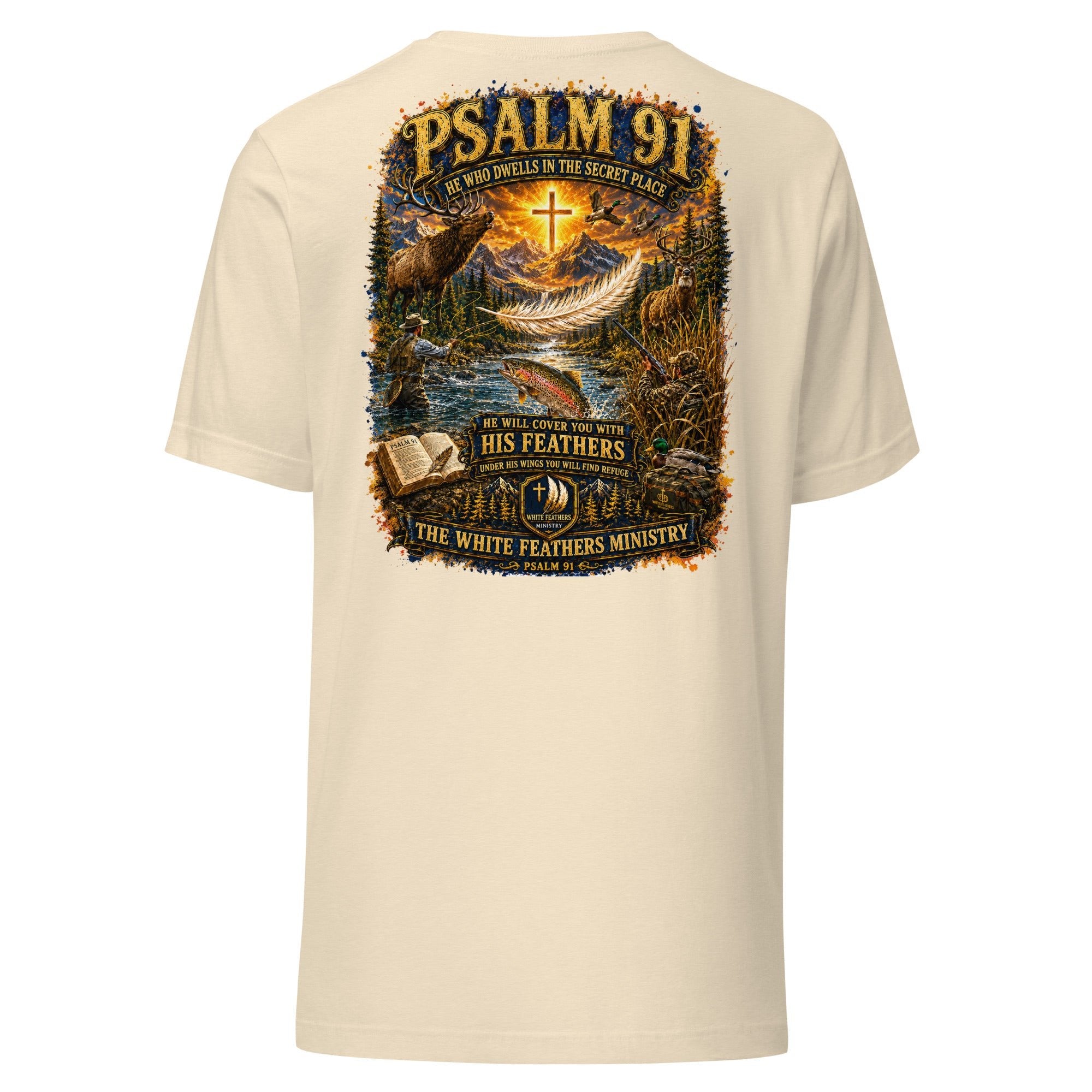 Psalm 91 Outdoor Unisex T-Shirt - The White Feathers Ministry