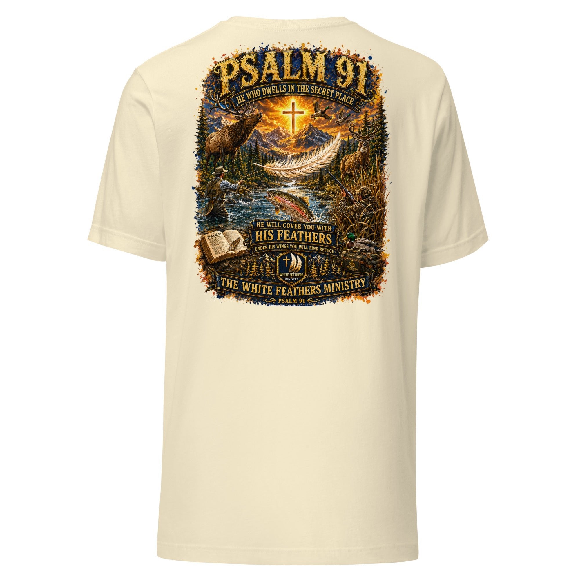 Psalm 91 Outdoor Unisex T-Shirt - The White Feathers Ministry