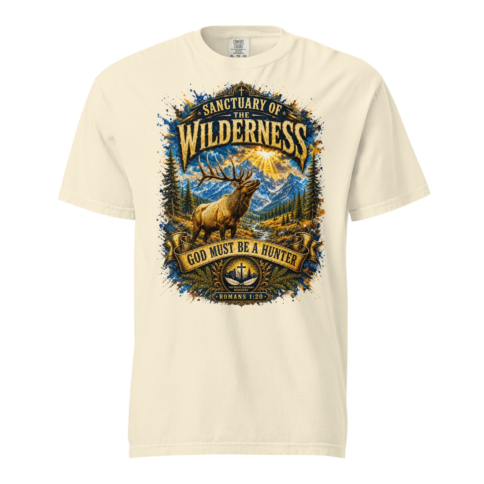 Sanctuary of the Wilderness Hunting Unisex T-Shirt - The White Feathers Ministry
