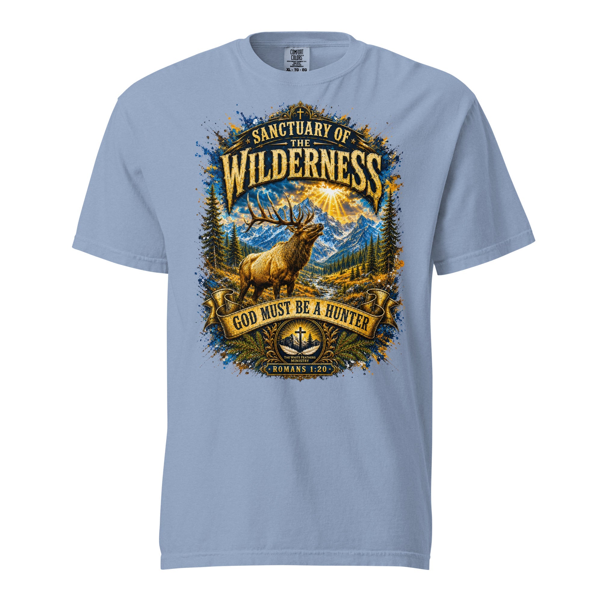 Sanctuary of the Wilderness Hunting Unisex T-Shirt - The White Feathers Ministry