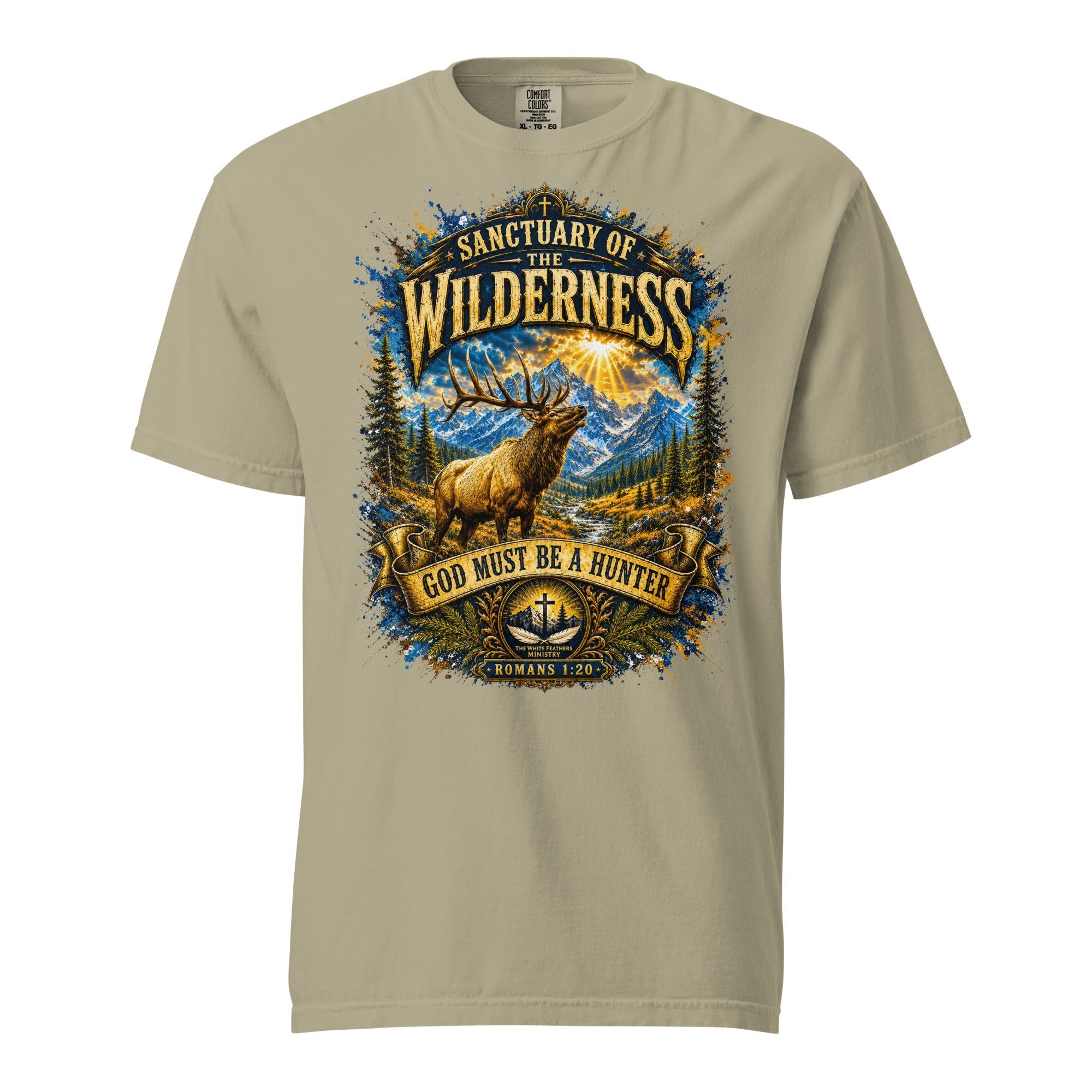 Sanctuary of the Wilderness Hunting Unisex T-Shirt - The White Feathers Ministry