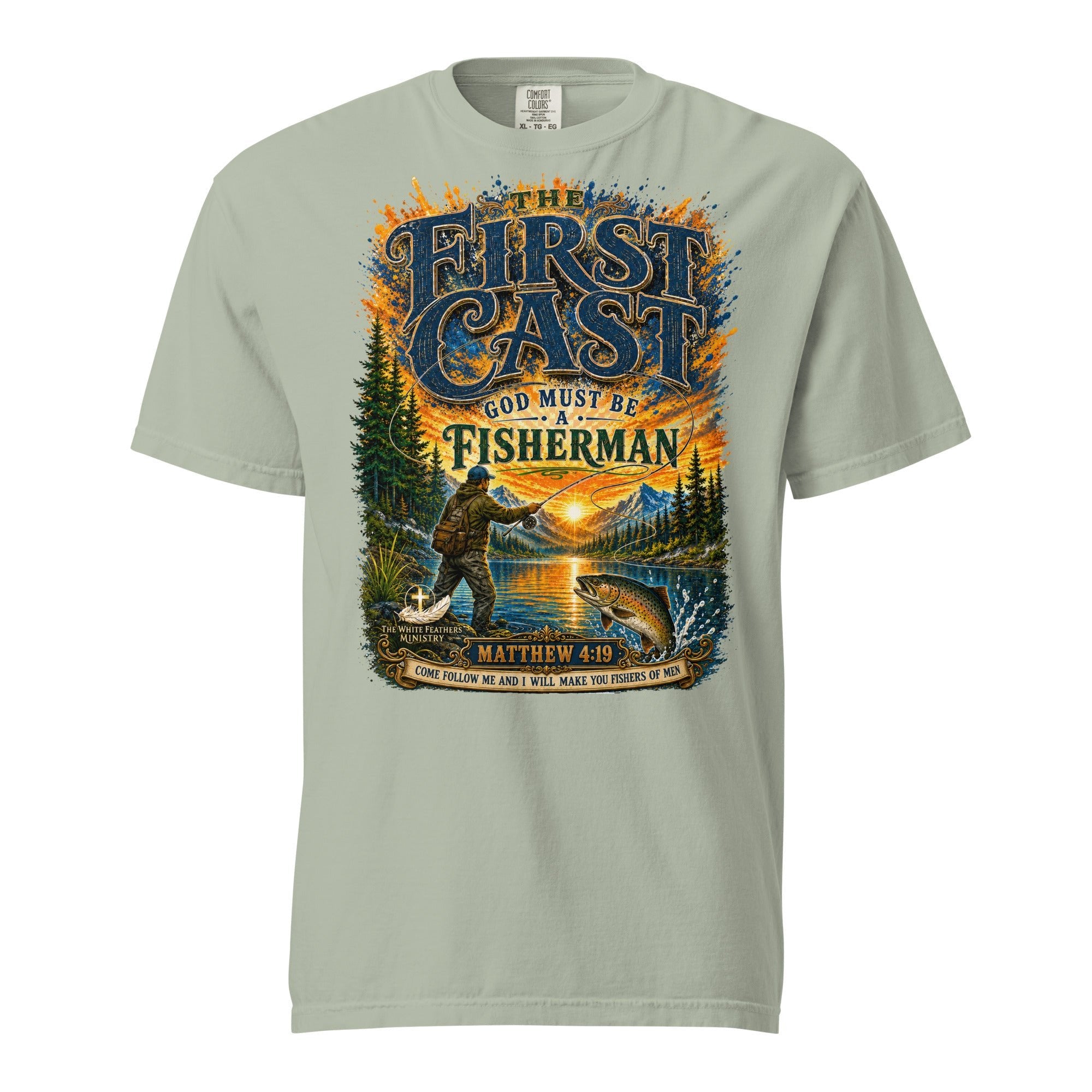 The First Cast Fishing Unisex T-Shirt - The White Feathers Ministry
