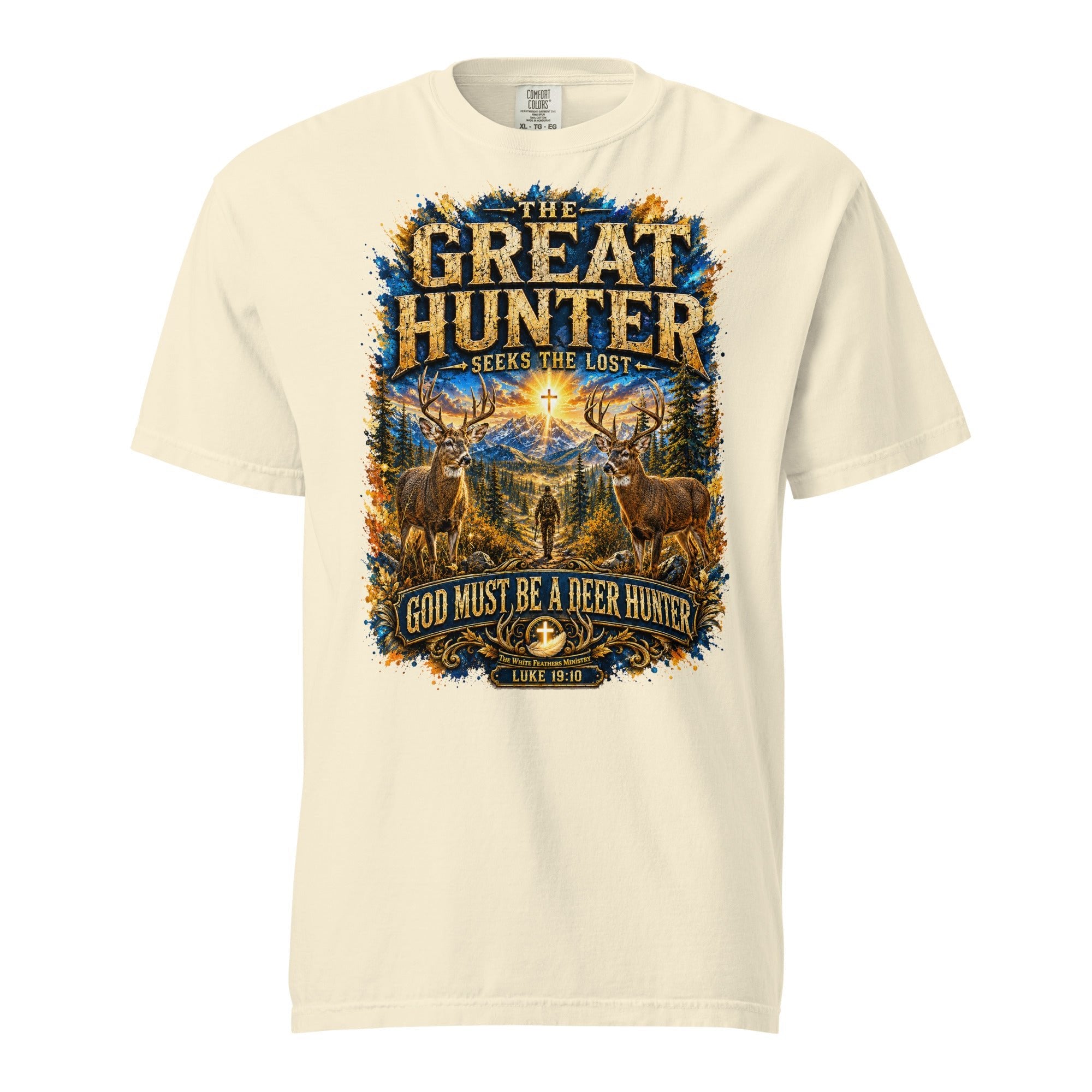 The Great Hunter Seeks the Lost Unisex T-Shirt - The White Feathers Ministry