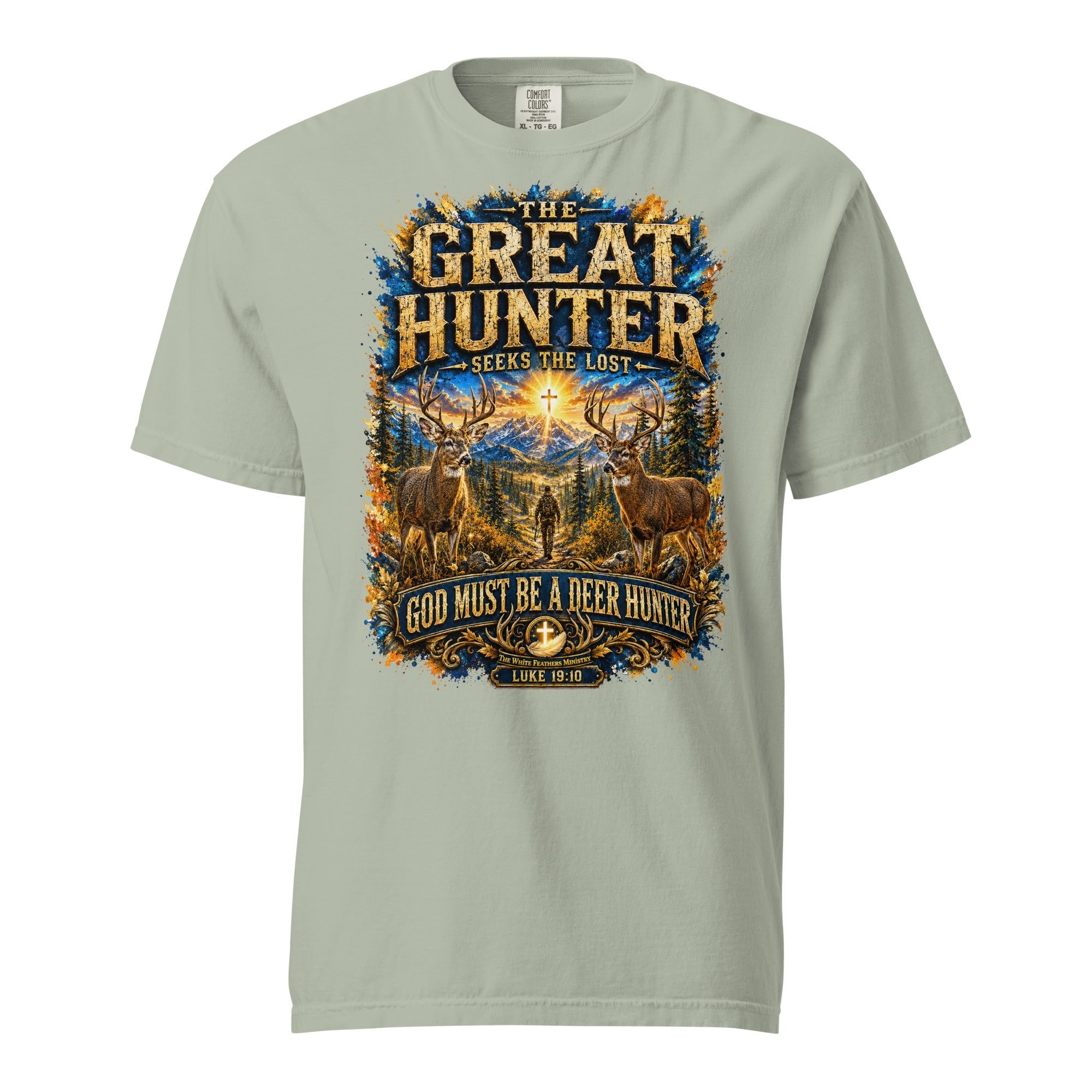 The Great Hunter Seeks the Lost Unisex T-Shirt - The White Feathers Ministry