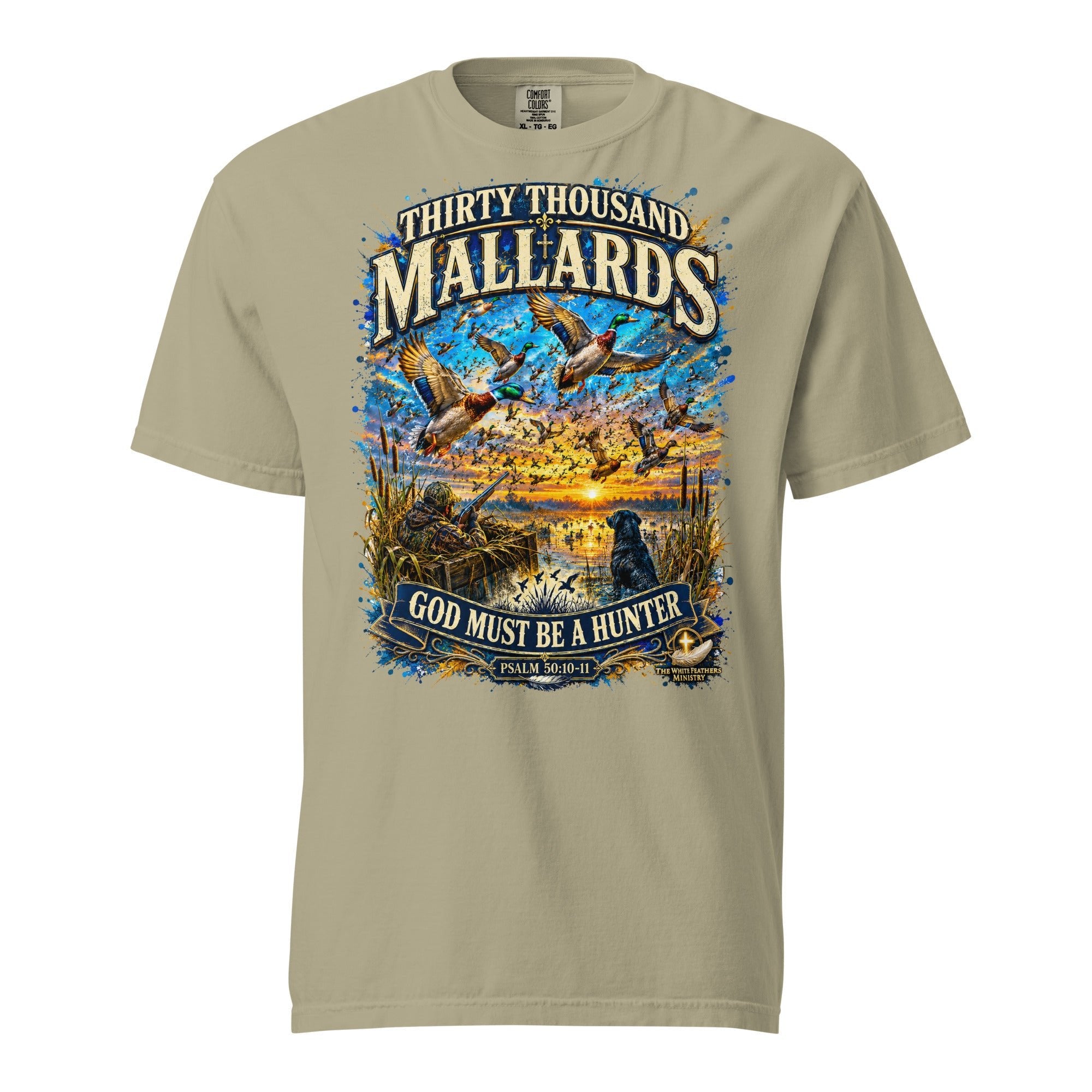 Thirty Thousand Mallards Duck Hunter Unisex T-Shirt - The White Feathers Ministry